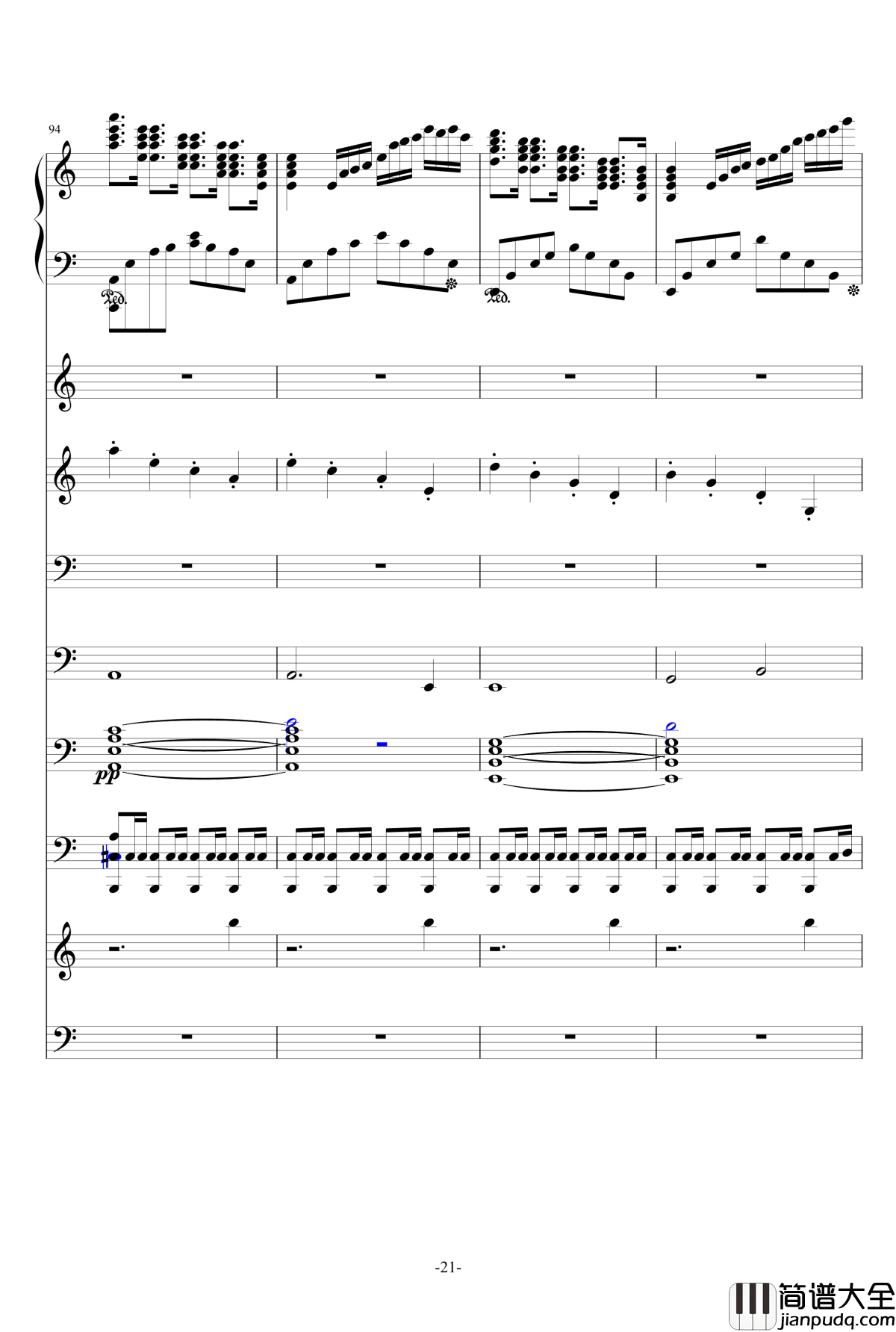 大夜洛第一号狂想曲钢琴谱_死生契阔_ellocz