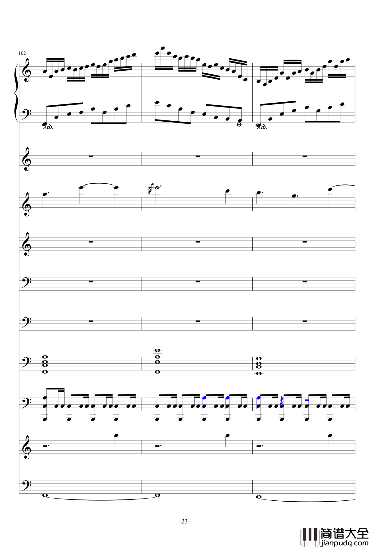 大夜洛第一号狂想曲钢琴谱_死生契阔_ellocz