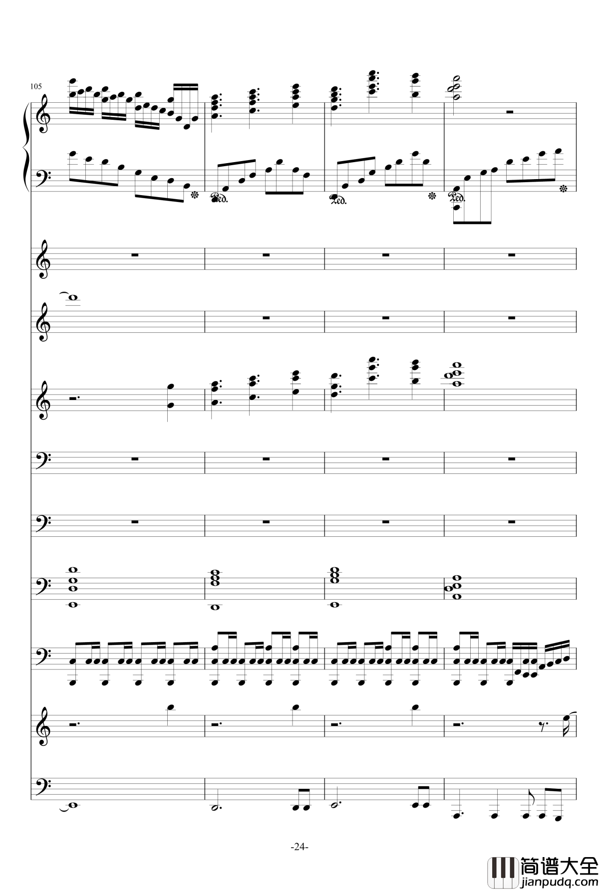 大夜洛第一号狂想曲钢琴谱_死生契阔_ellocz