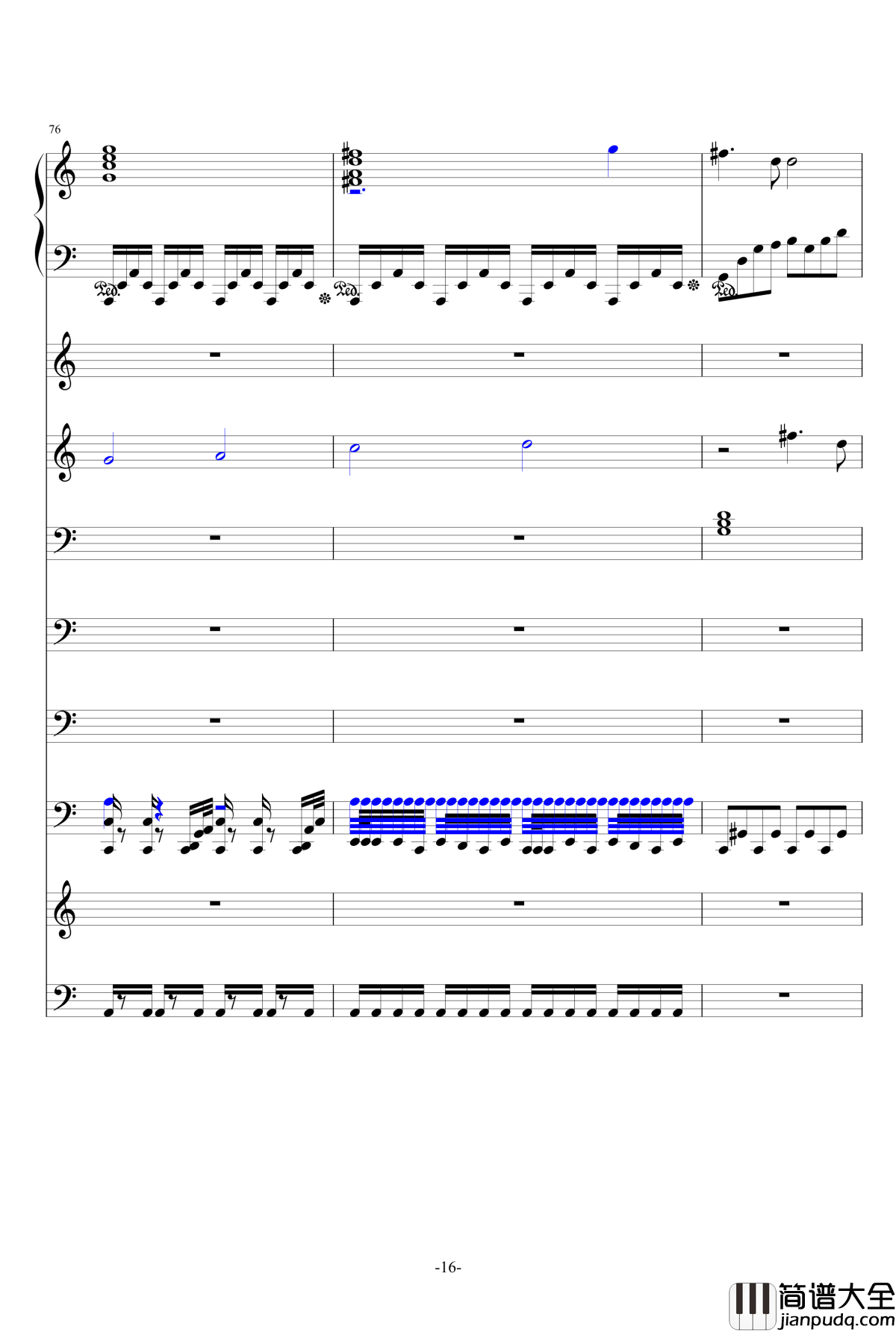 大夜洛第一号狂想曲钢琴谱_死生契阔_ellocz