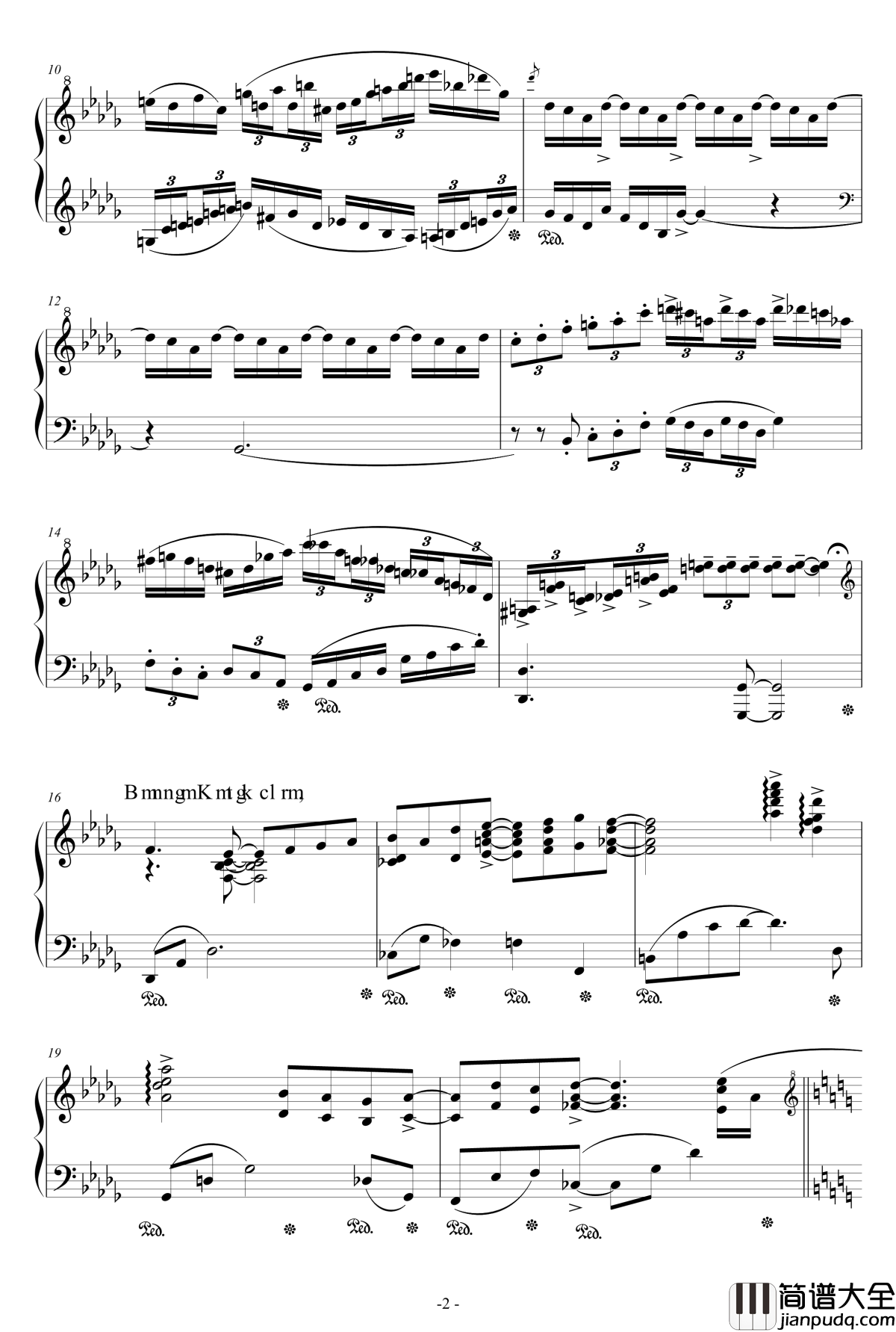 琉球风钢琴谱_烂尾循环曲_流行追梦人