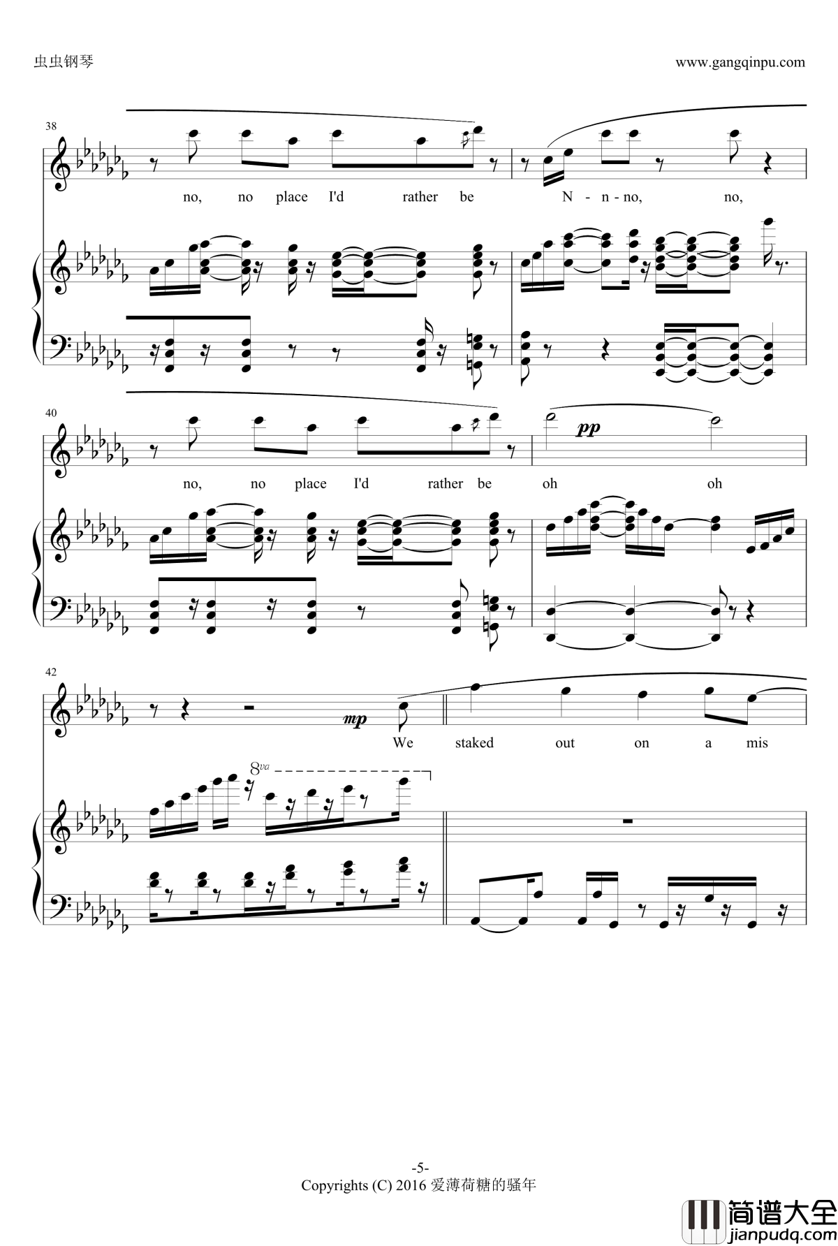 Rather_Be钢琴谱__钢琴弹唱谱___Clean_Bandit