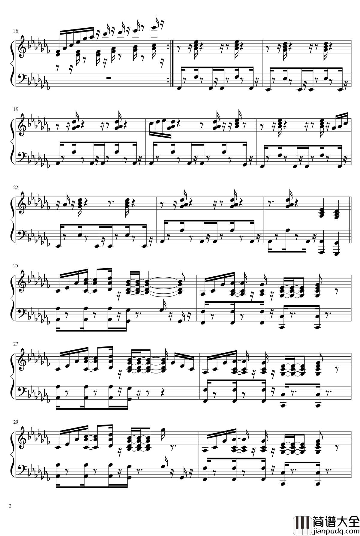 Rather_Be钢琴谱_钢琴伴奏___Clean_Bandit_Clean_Bandit