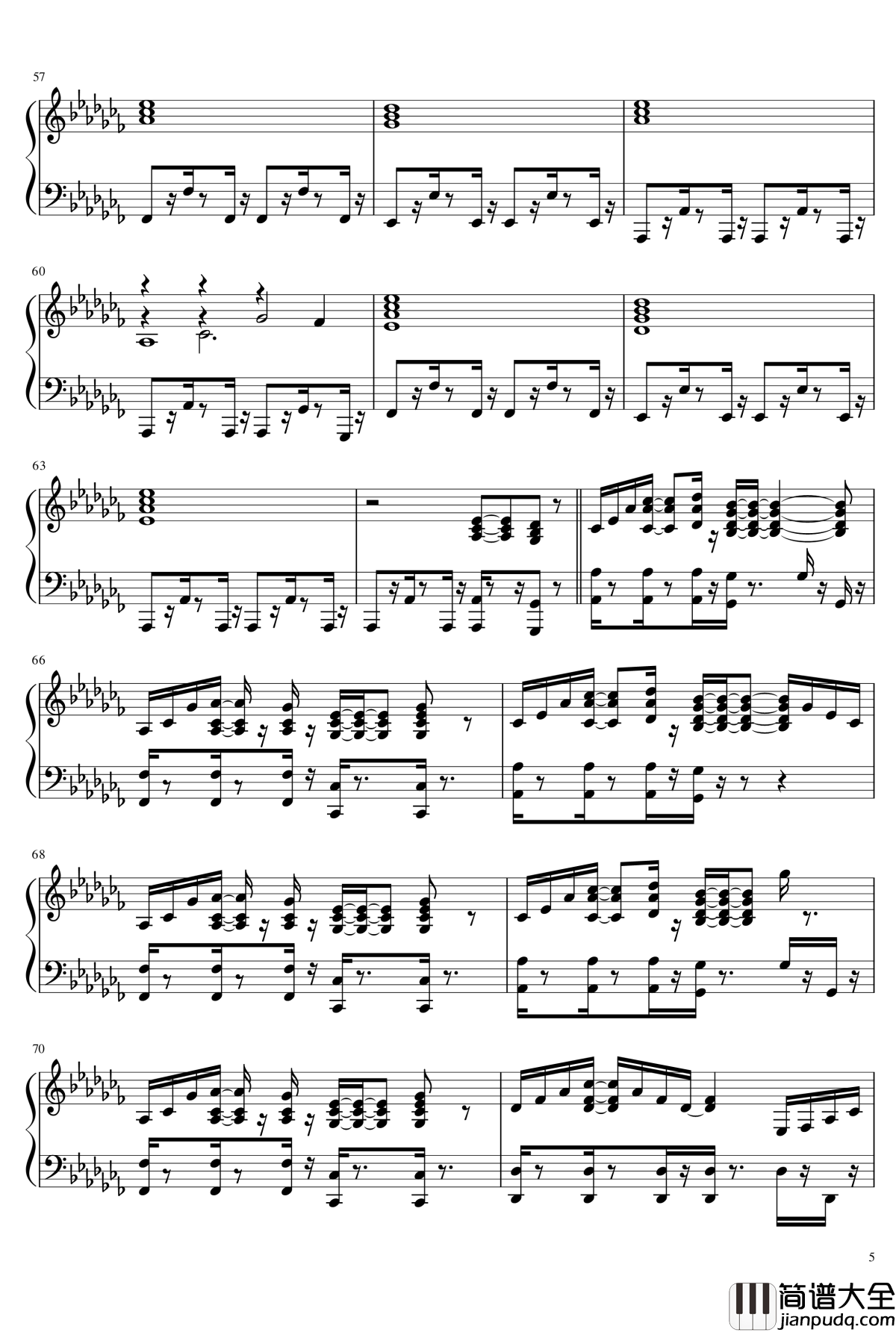 Rather_Be钢琴谱_钢琴伴奏___Clean_Bandit_Clean_Bandit