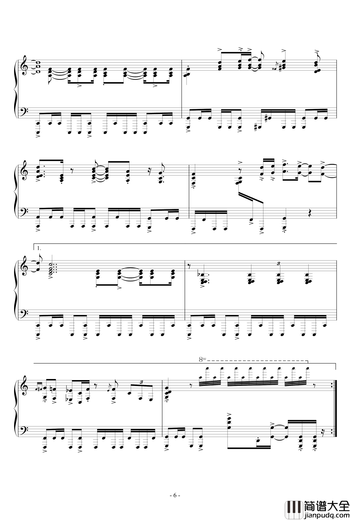 世界が終るまでは…钢琴谱_灌篮高手