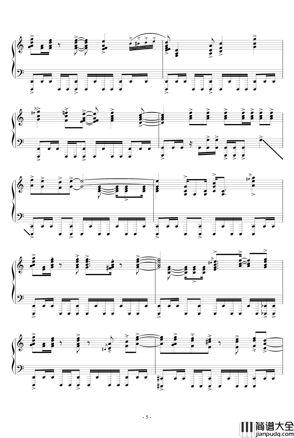 世界が終るまでは…钢琴谱_灌篮高手