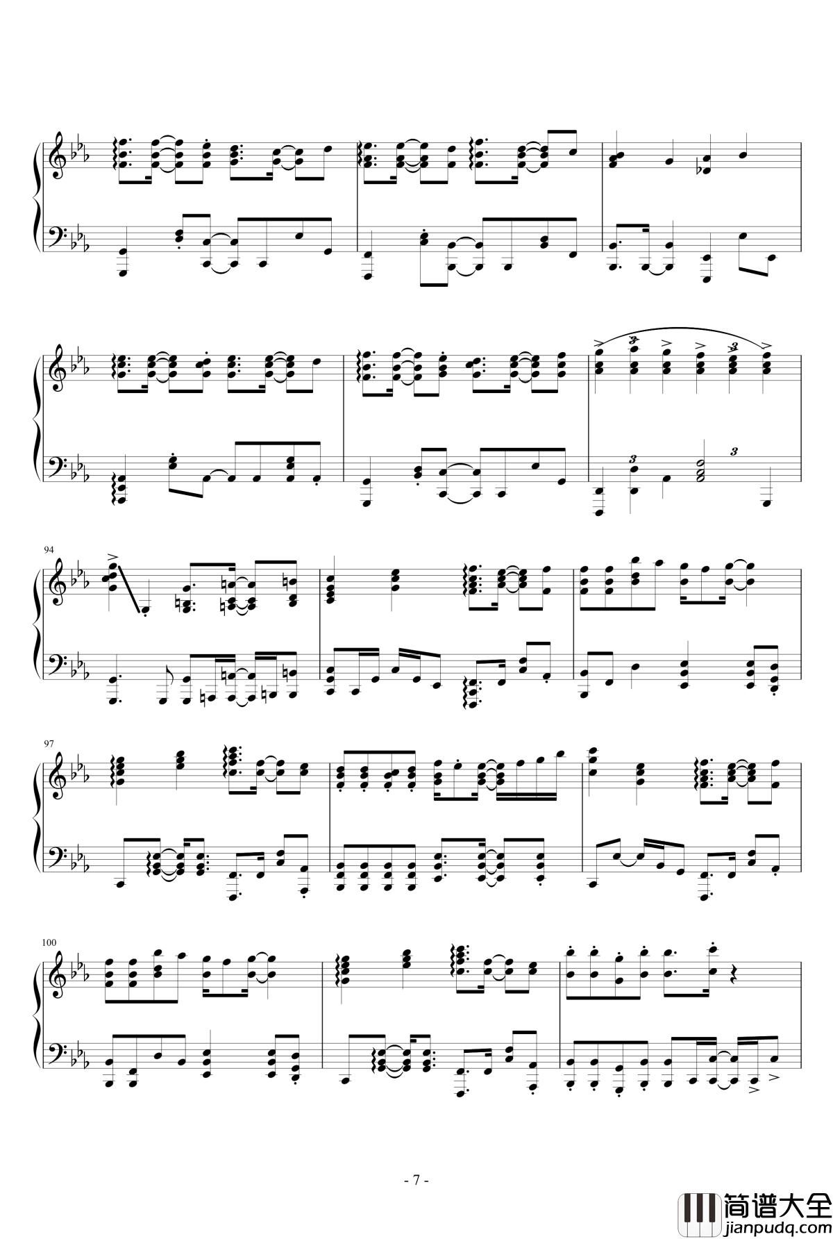 残酷な天使のテーゼ_触手猴_钢琴谱