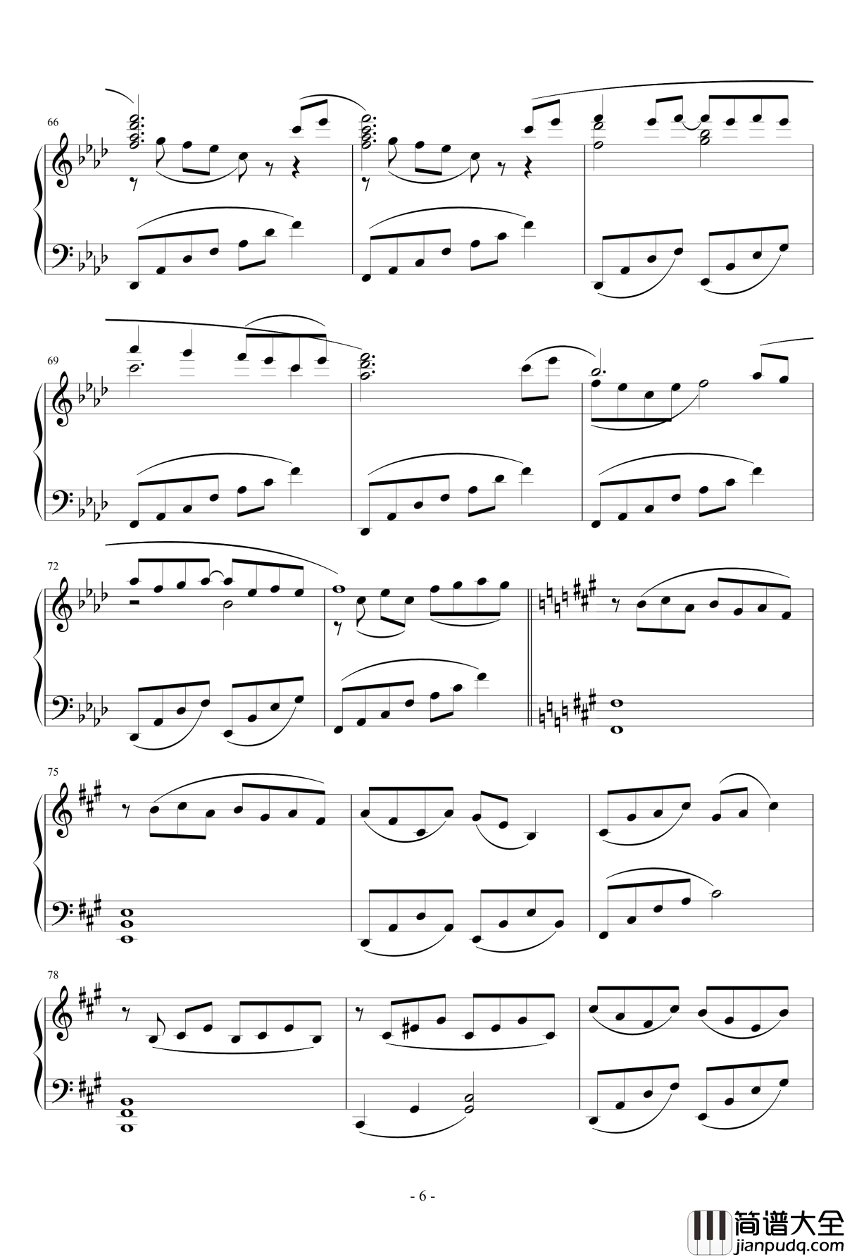 幽雅地绽放吧，墨染的樱花钢琴谱_东方妖妖梦_触手猴