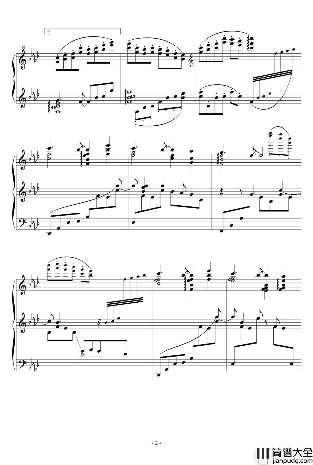 冬に咲いている花钢琴谱_雪城奥菲斯