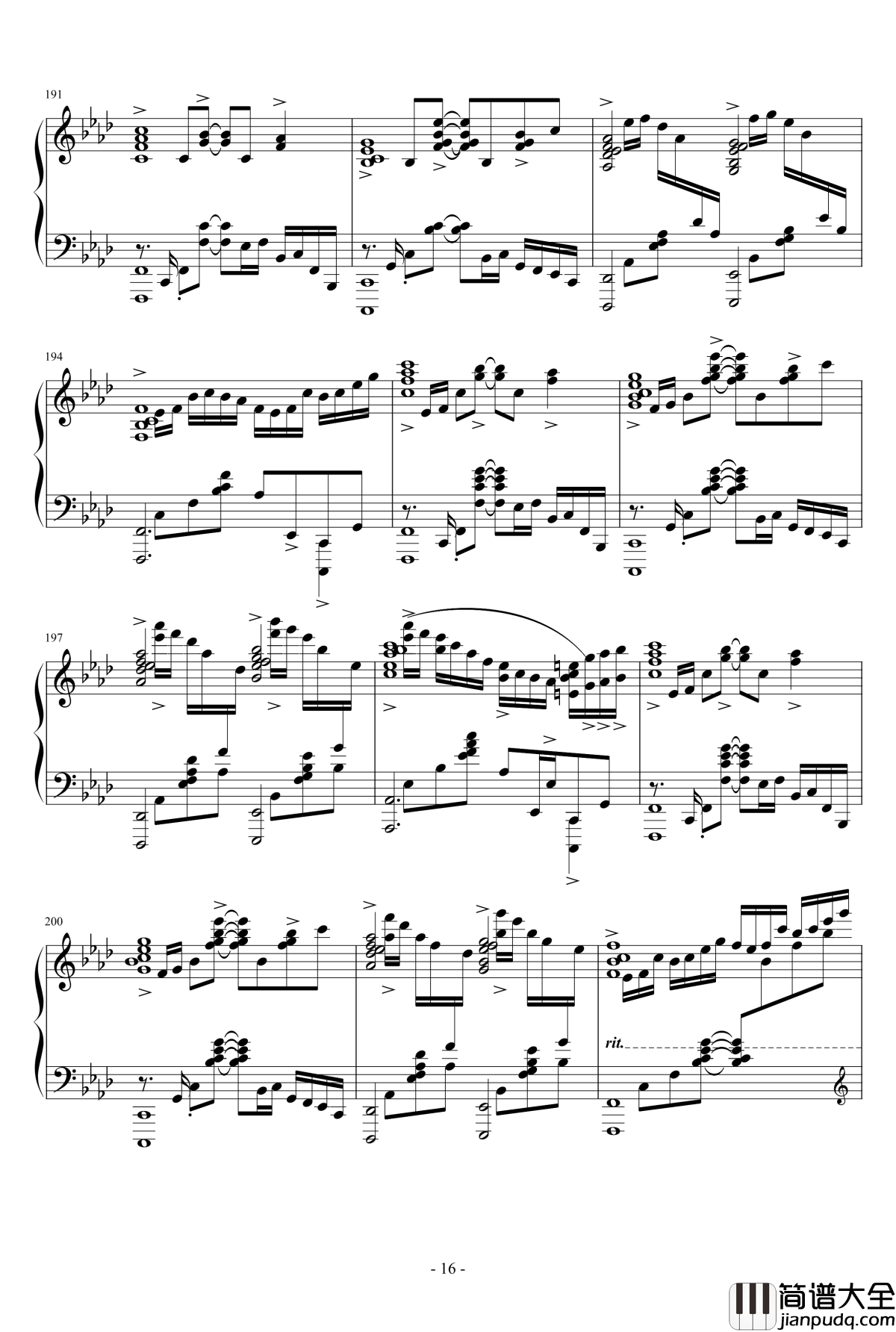 冬に咲いている花钢琴谱_雪城奥菲斯