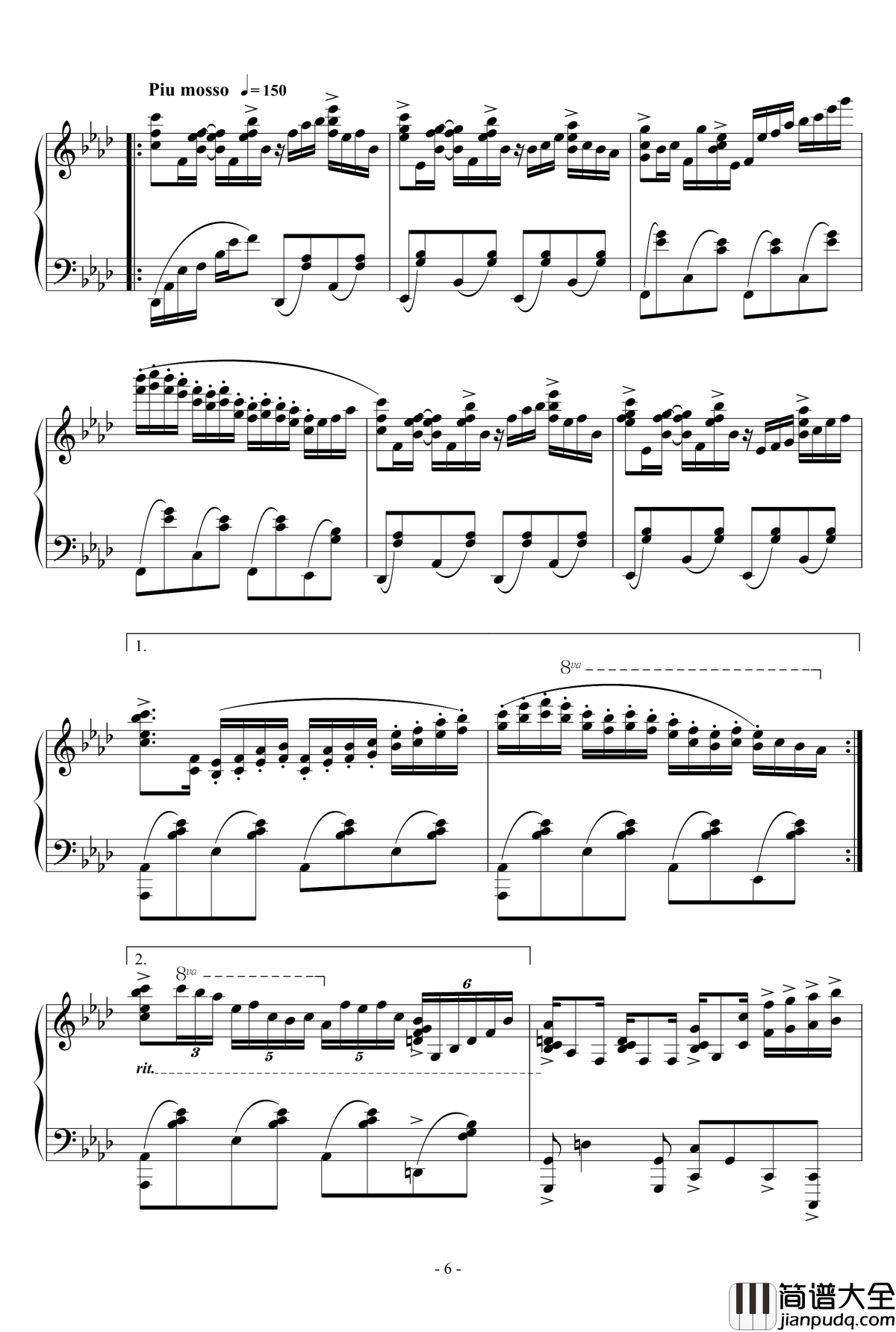 冬に咲いている花钢琴谱_雪城奥菲斯