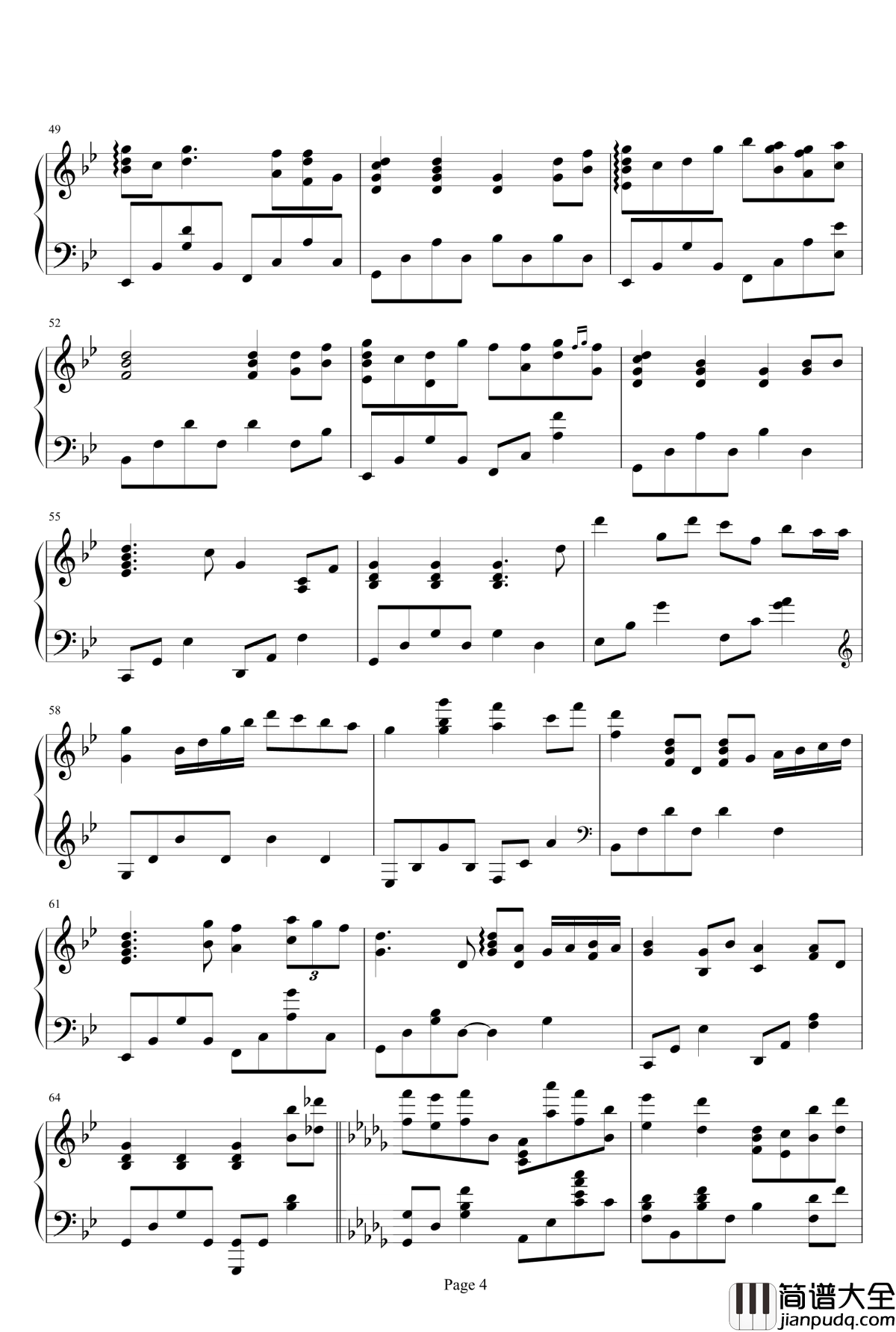 风居住的街道钢琴谱___饭碗的彼岸版_矶村由纪子