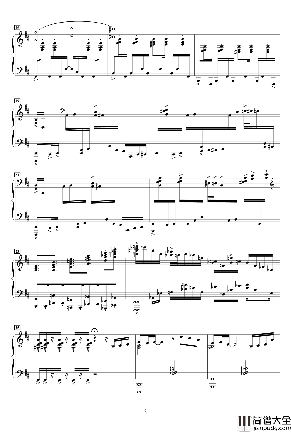 トッカータ_2000钢琴谱_雪城奥菲斯