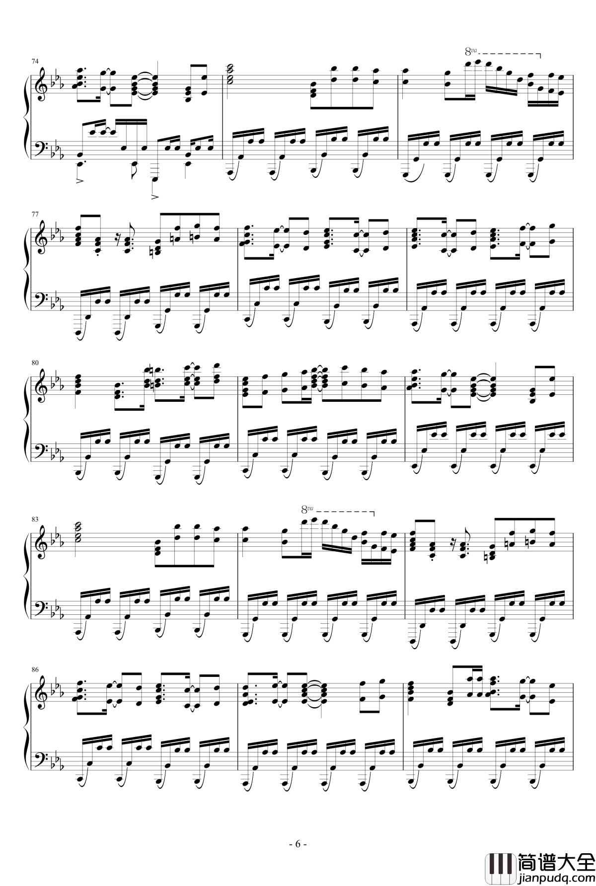 謎钢琴谱_OP3_名侦探柯南