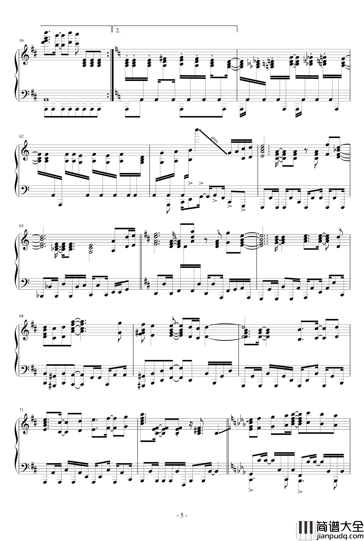 謎钢琴谱_OP3_名侦探柯南