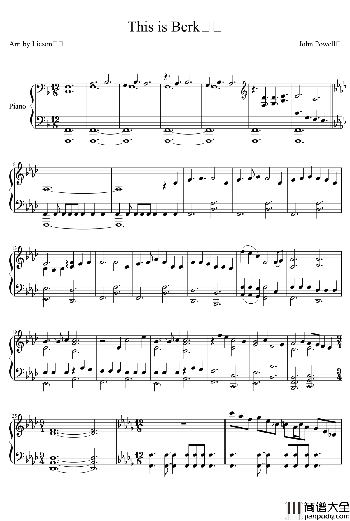 This_is_Berk钢琴谱_驯龙高手原声带_John_Powell
