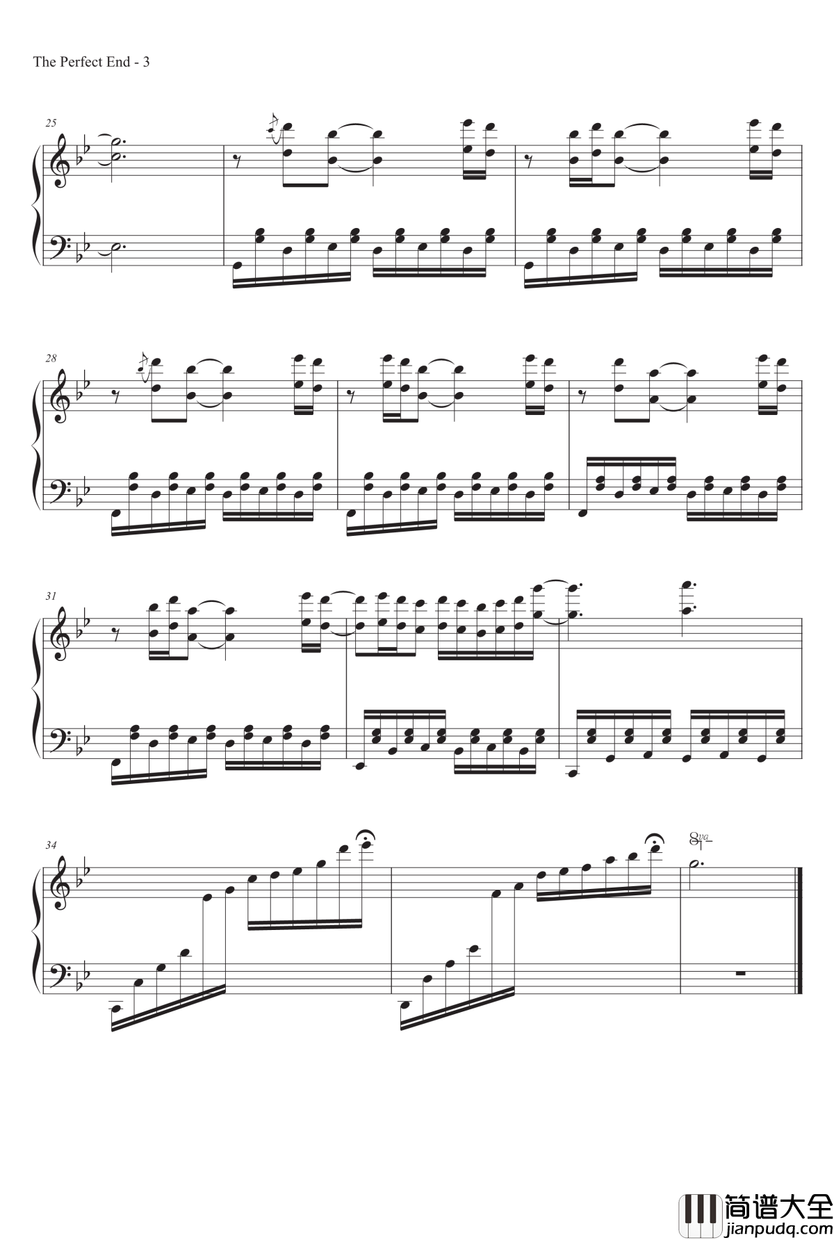 PERFECT_END钢琴谱_MrSHUM