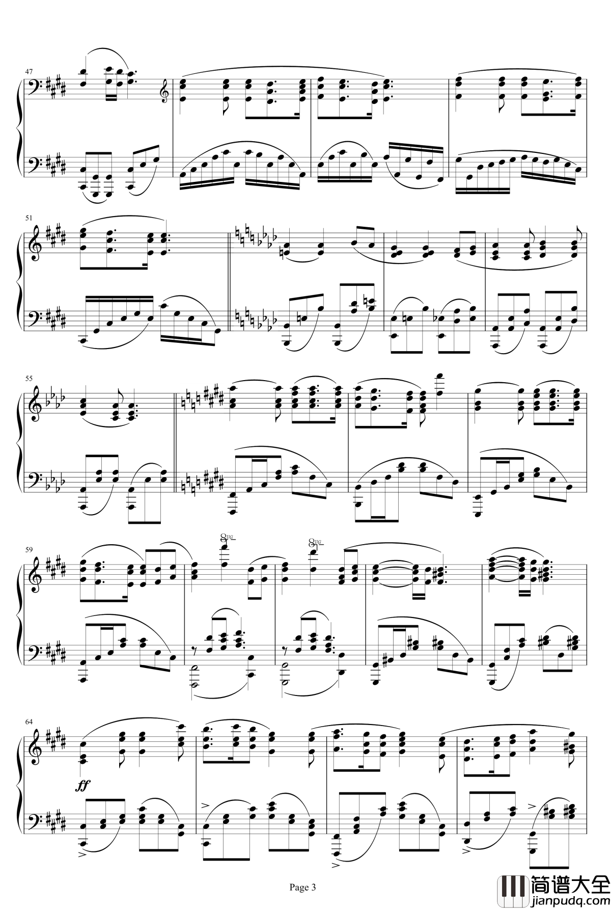 满天钢琴谱_FZ_ED3_fate/zero_梶浦由记