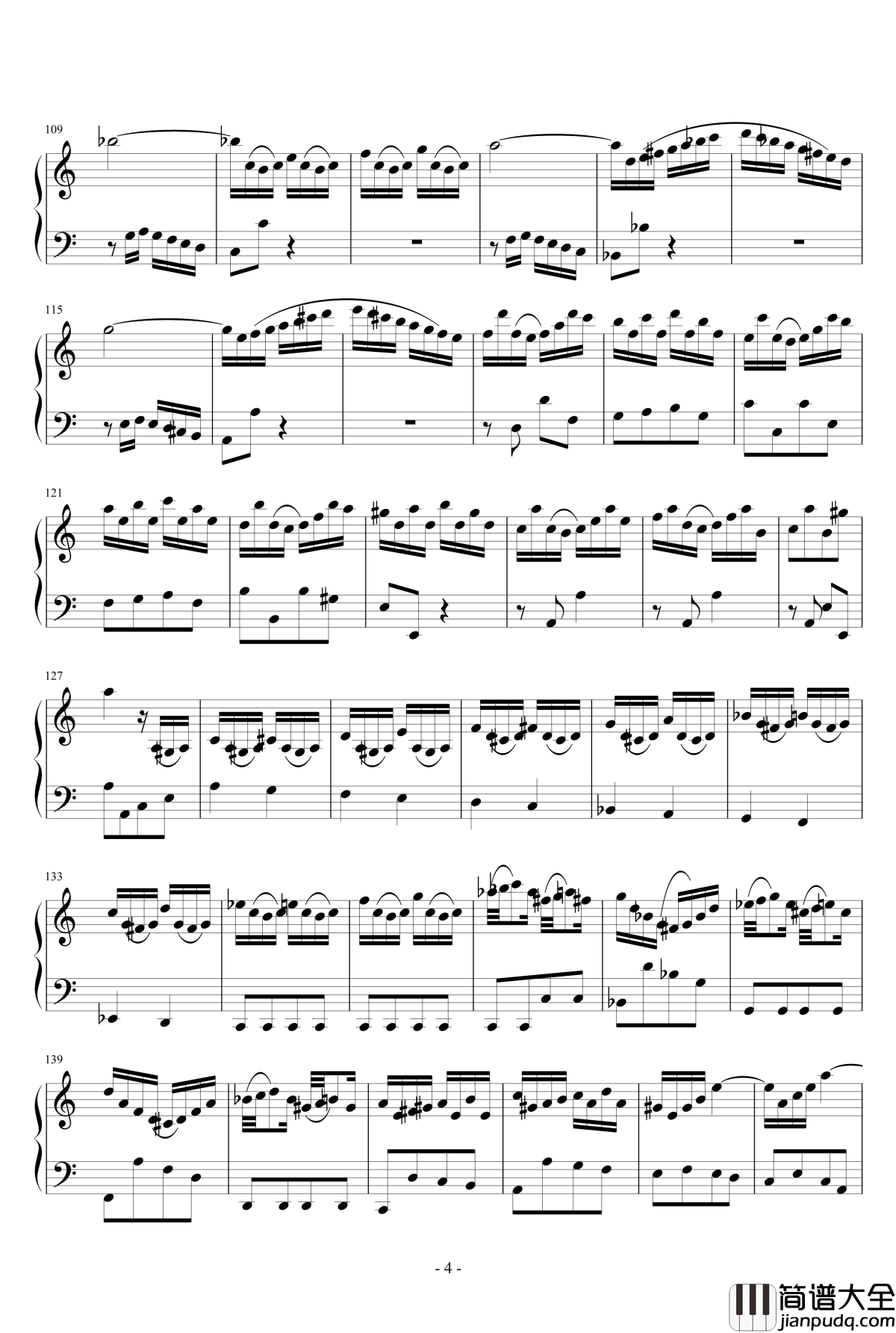 a小调小提琴协奏曲钢琴谱_第一乐章_巴哈_Bach,_Johann_Sebastian