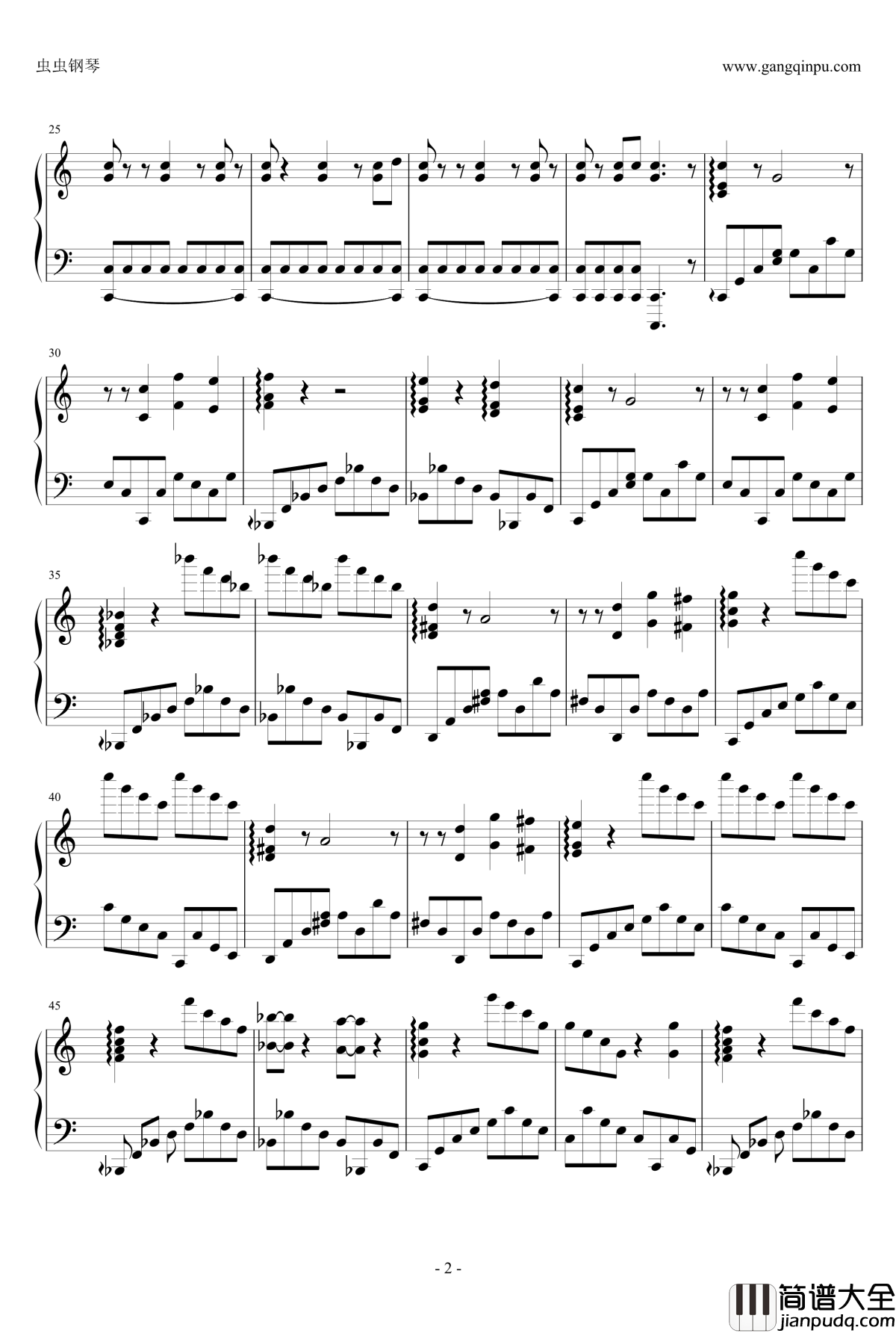 Pokemon_Go钢琴谱_地图背景音乐