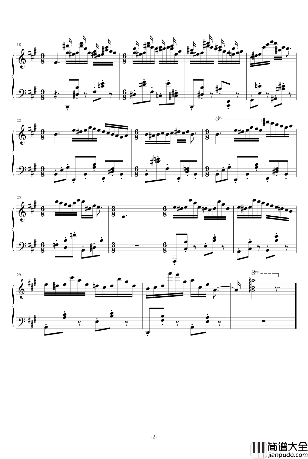 喷泉钢琴谱_84jimmy