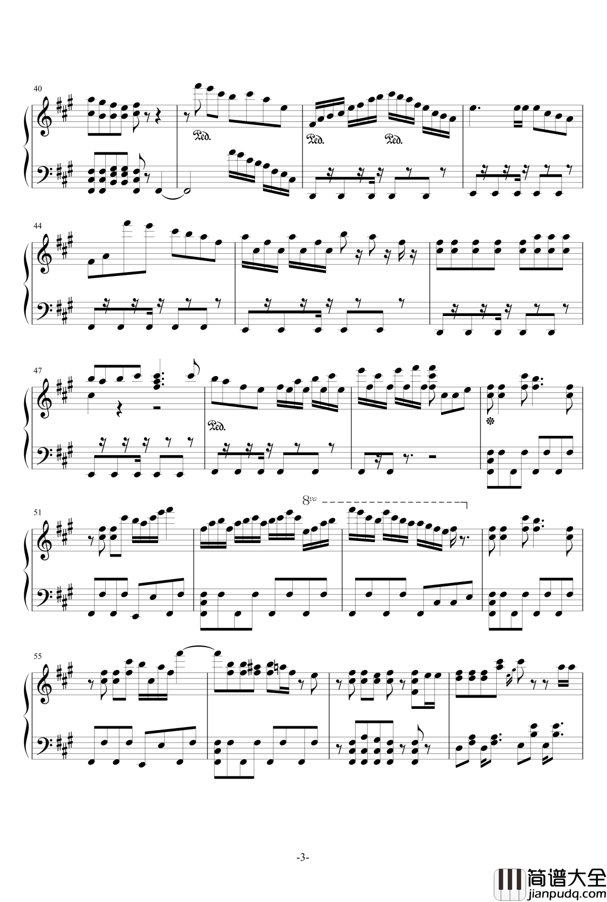 凉夏清晨钢琴谱_孤夜长空