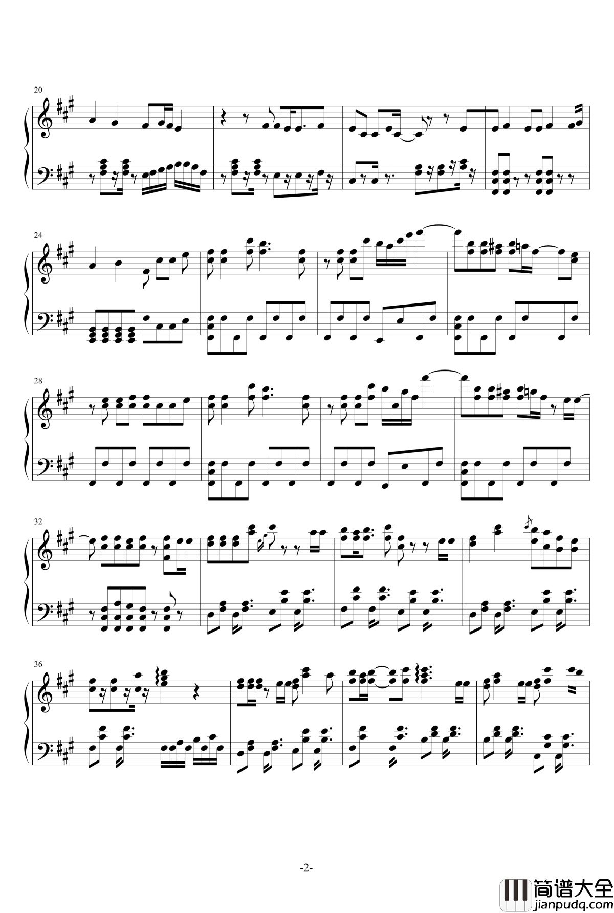 凉夏清晨钢琴谱_孤夜长空