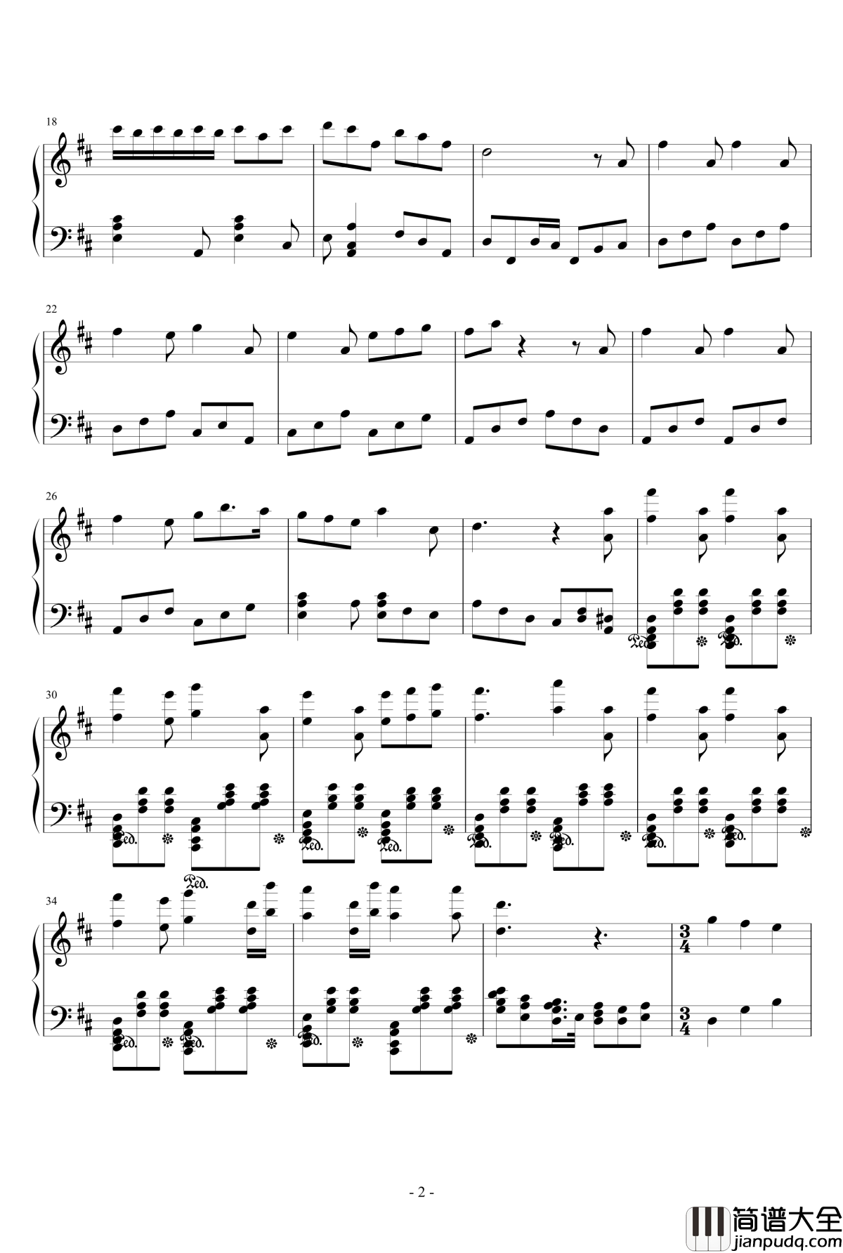 妮妲的派对钢琴谱_yiqianggun