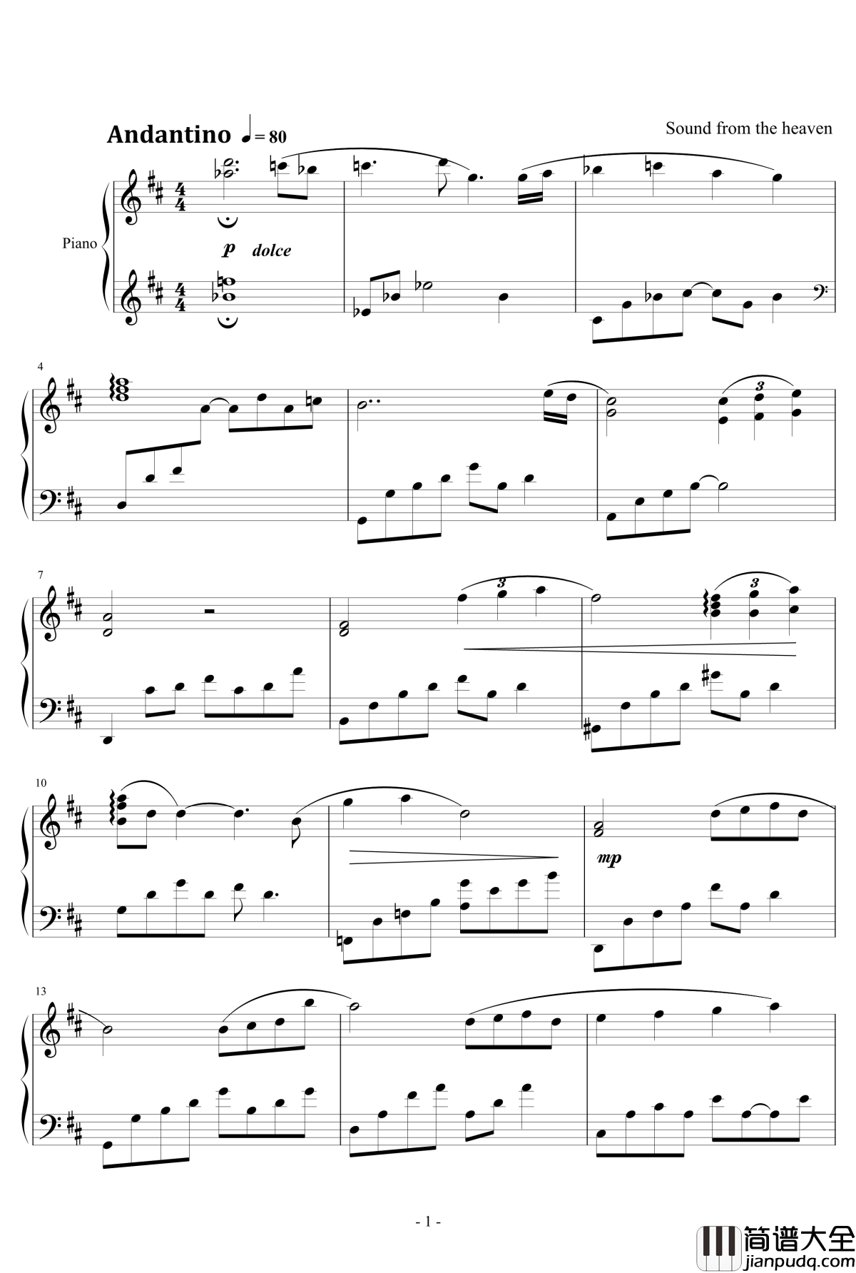 临行有感钢琴谱_天籁传声