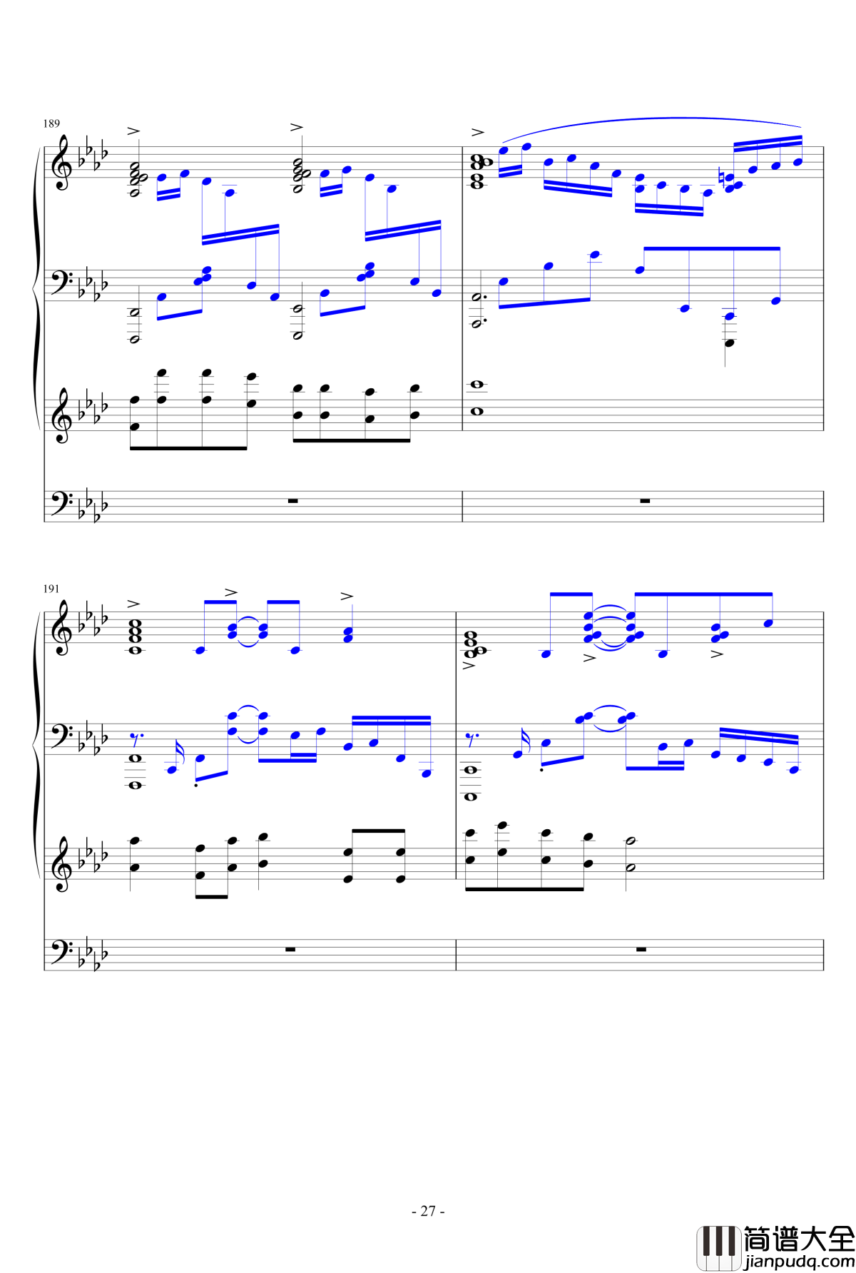 最炫民族风钢琴谱_豪华冬花版_雪城奥菲斯