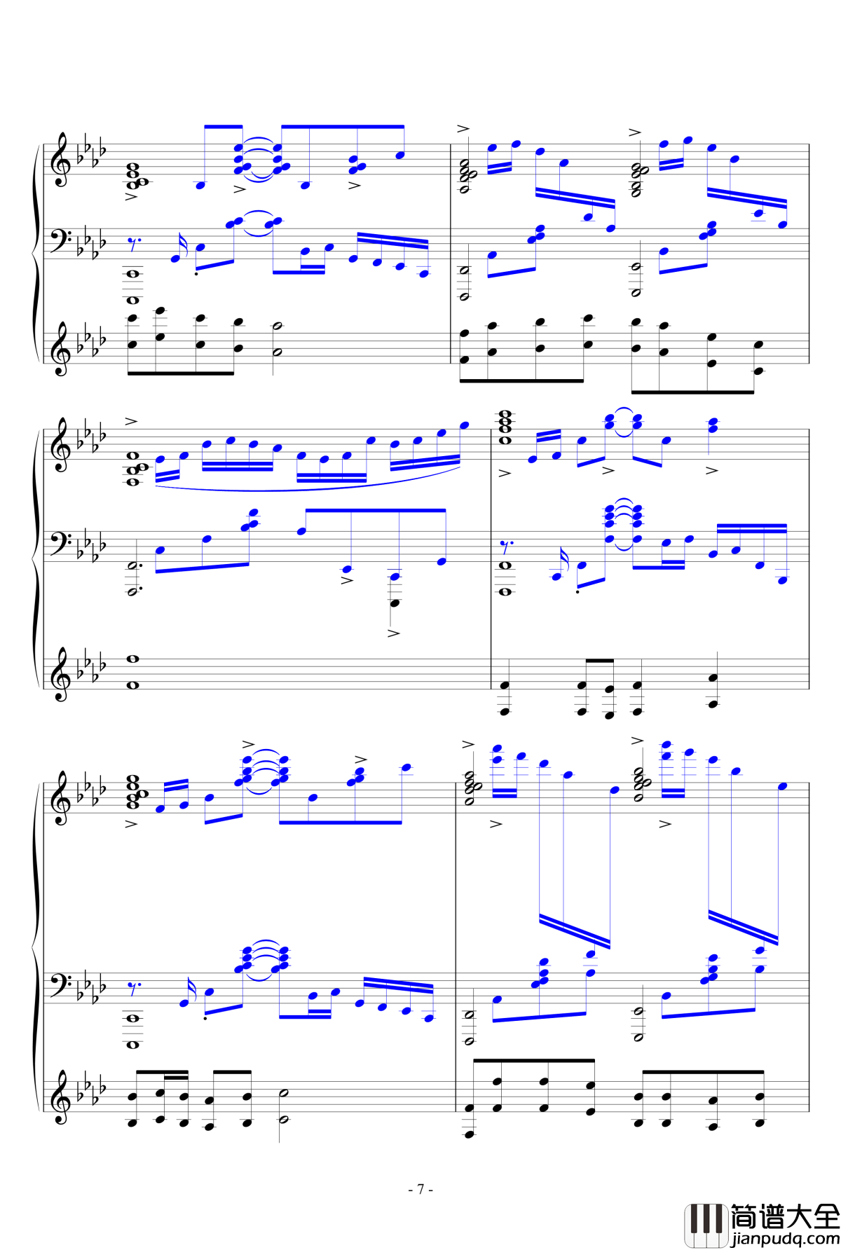 最炫民族风钢琴谱_豪华冬花版_雪城奥菲斯