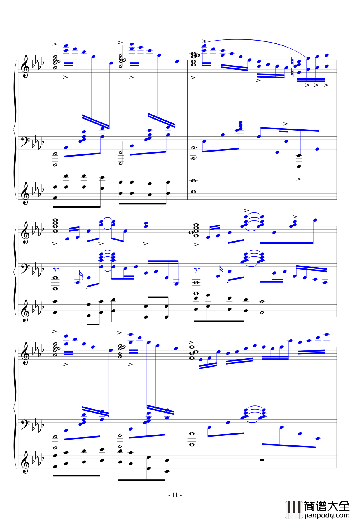 最炫民族风钢琴谱_豪华冬花版_雪城奥菲斯