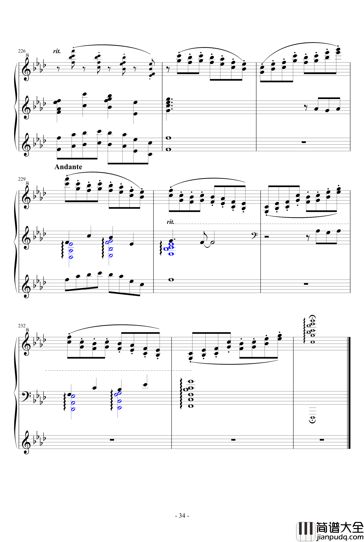 最炫民族风钢琴谱_豪华冬花版_雪城奥菲斯