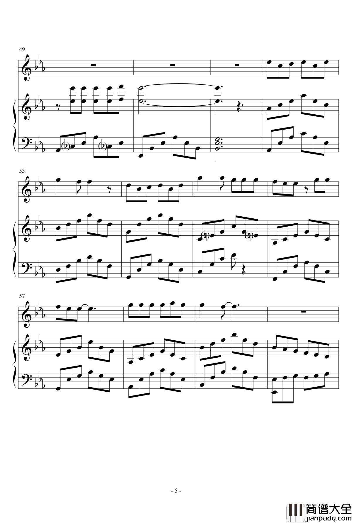 走在冷风中钢琴谱_超级弹唱版_刘思涵