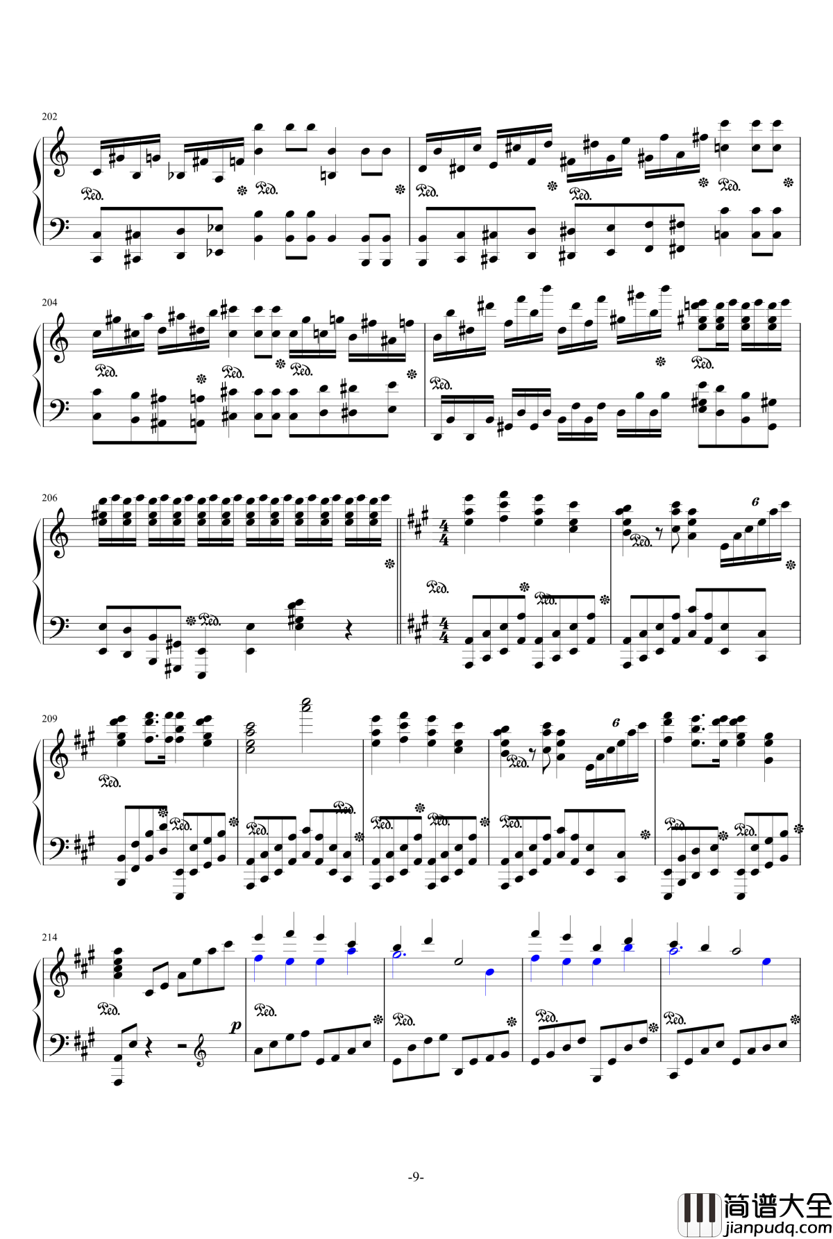 生日快乐变奏曲钢琴谱_红木鸡