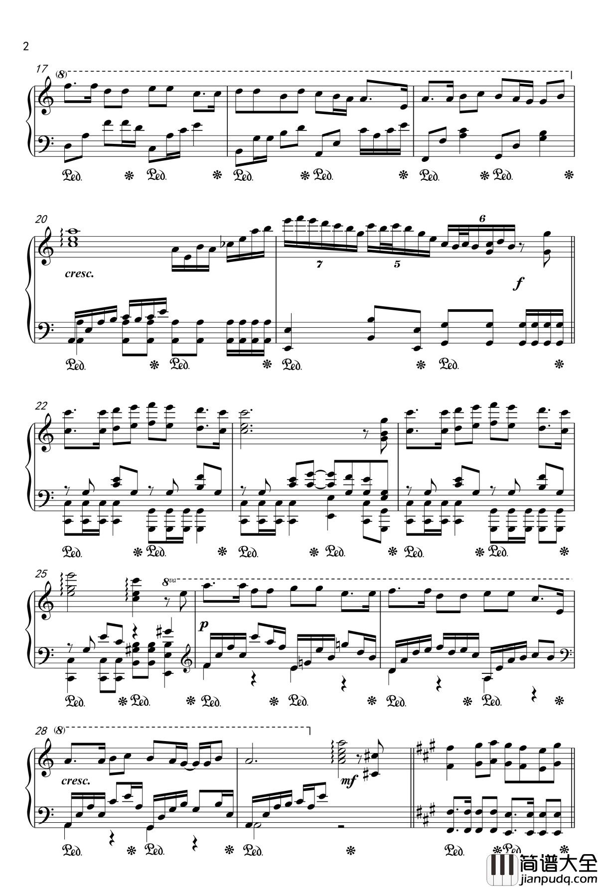 情网钢琴谱_张学友