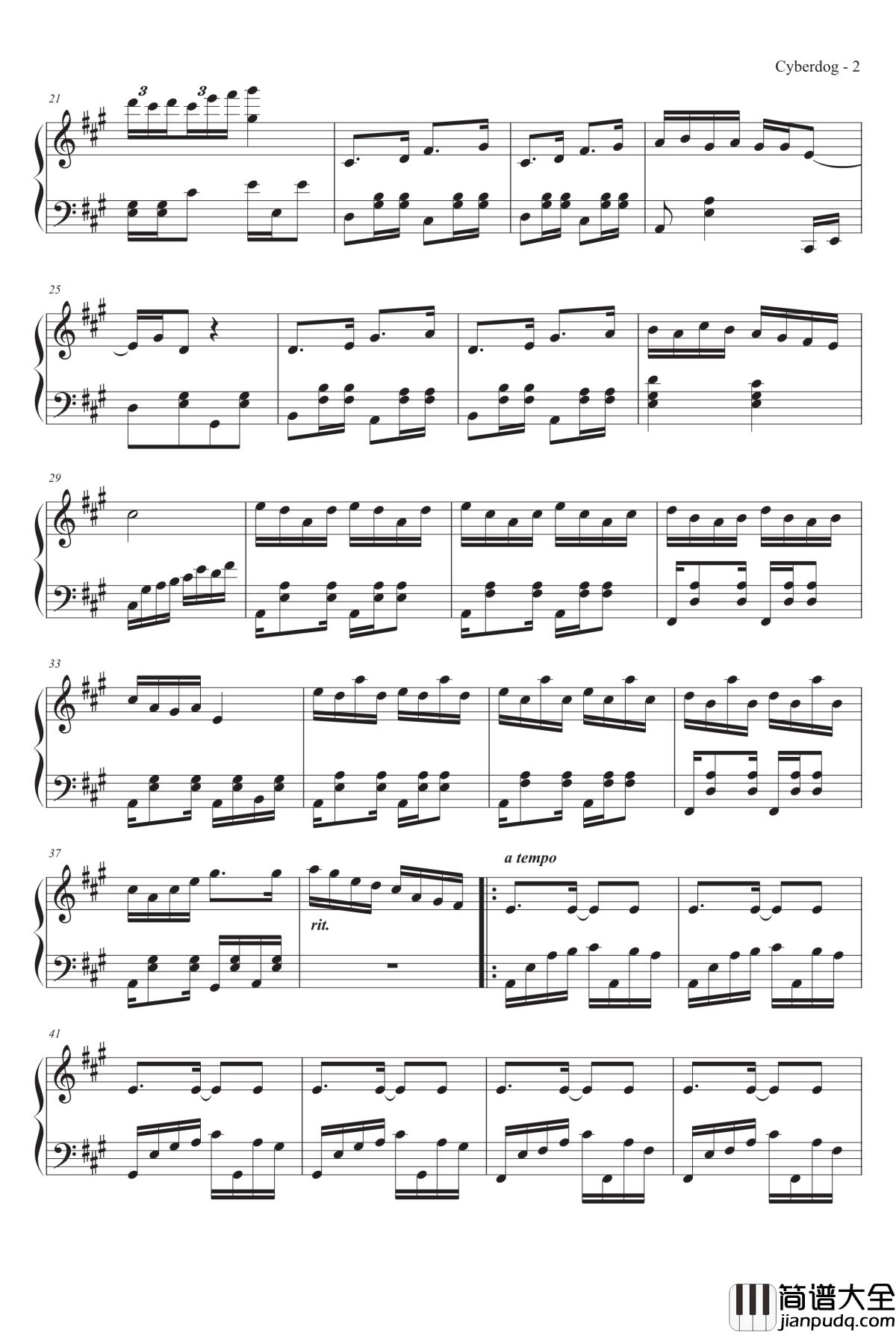 Cyberdog钢琴谱_MrSHUM