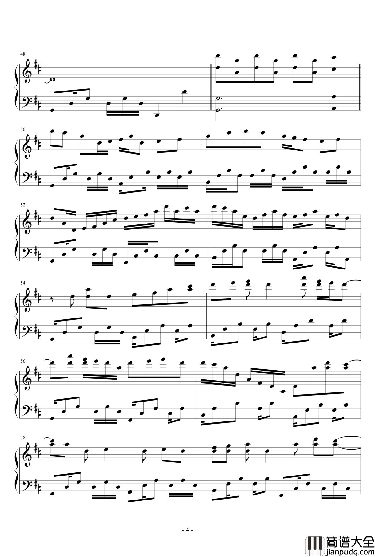 心做し钢琴谱_四月是你的谎言