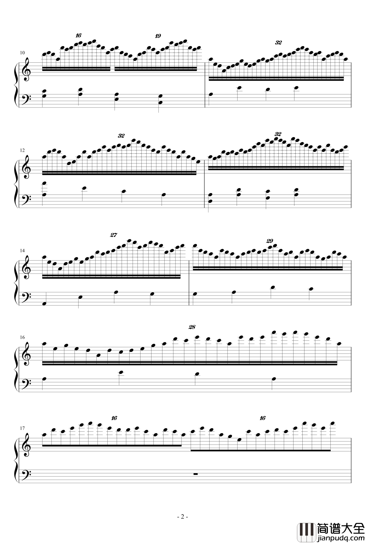 笛音钢琴谱_练习曲_anotherstreet