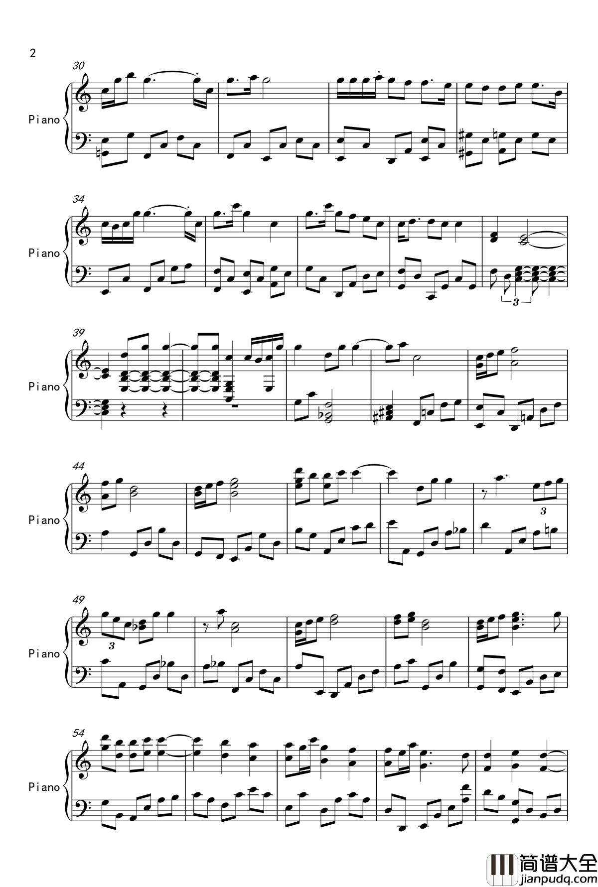 raised_bed钢琴谱_Rewrite静流线