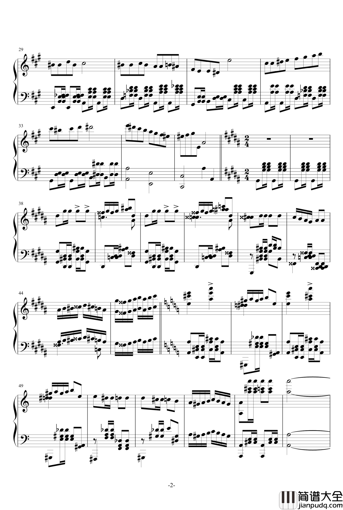 a小调狂想曲钢琴谱_84jimmy