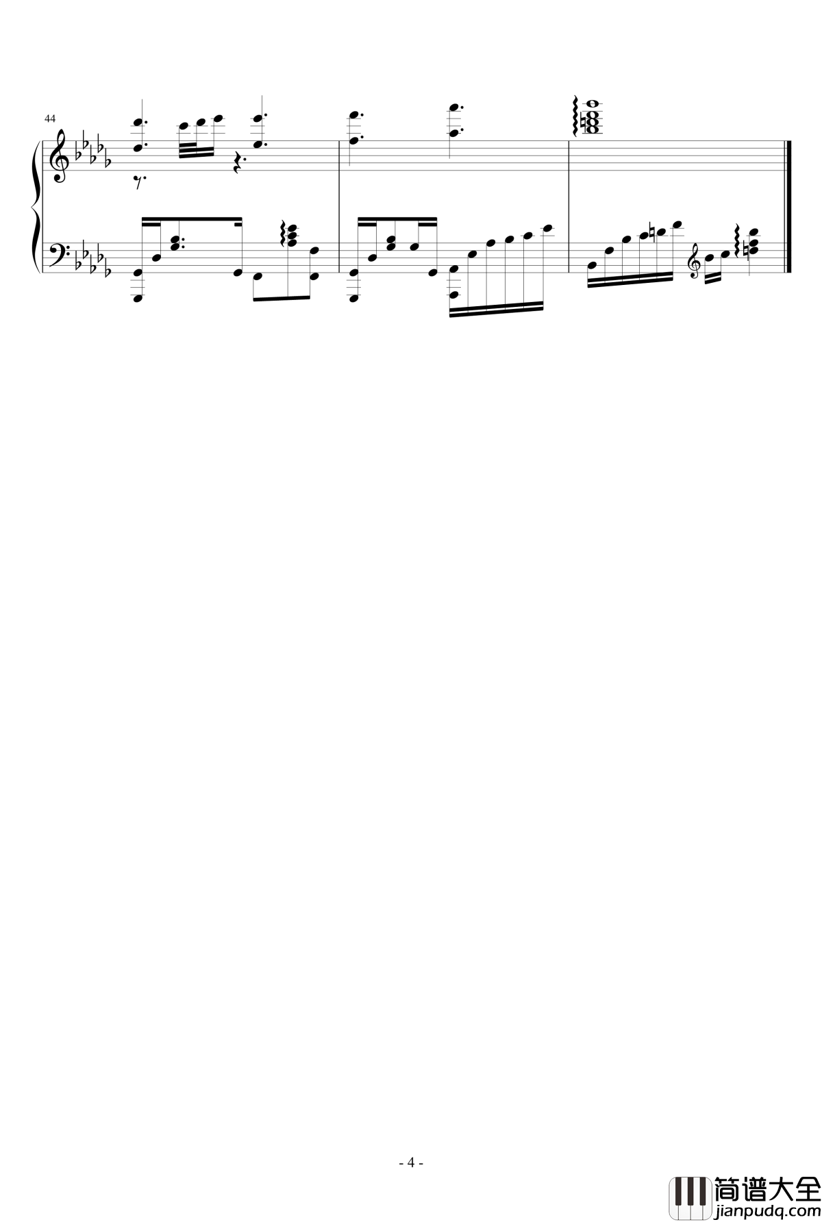 夏沫海歌BGM钢琴谱_奇迹暖暖