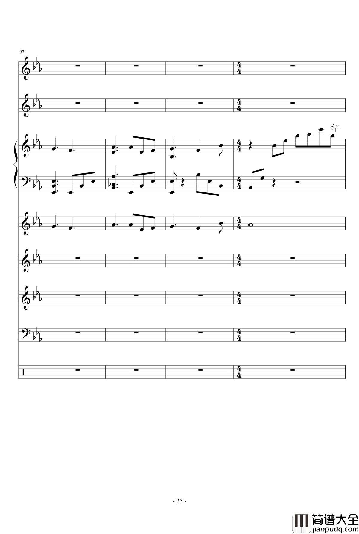 走在冷风中钢琴谱_乐队总谱_刘思涵