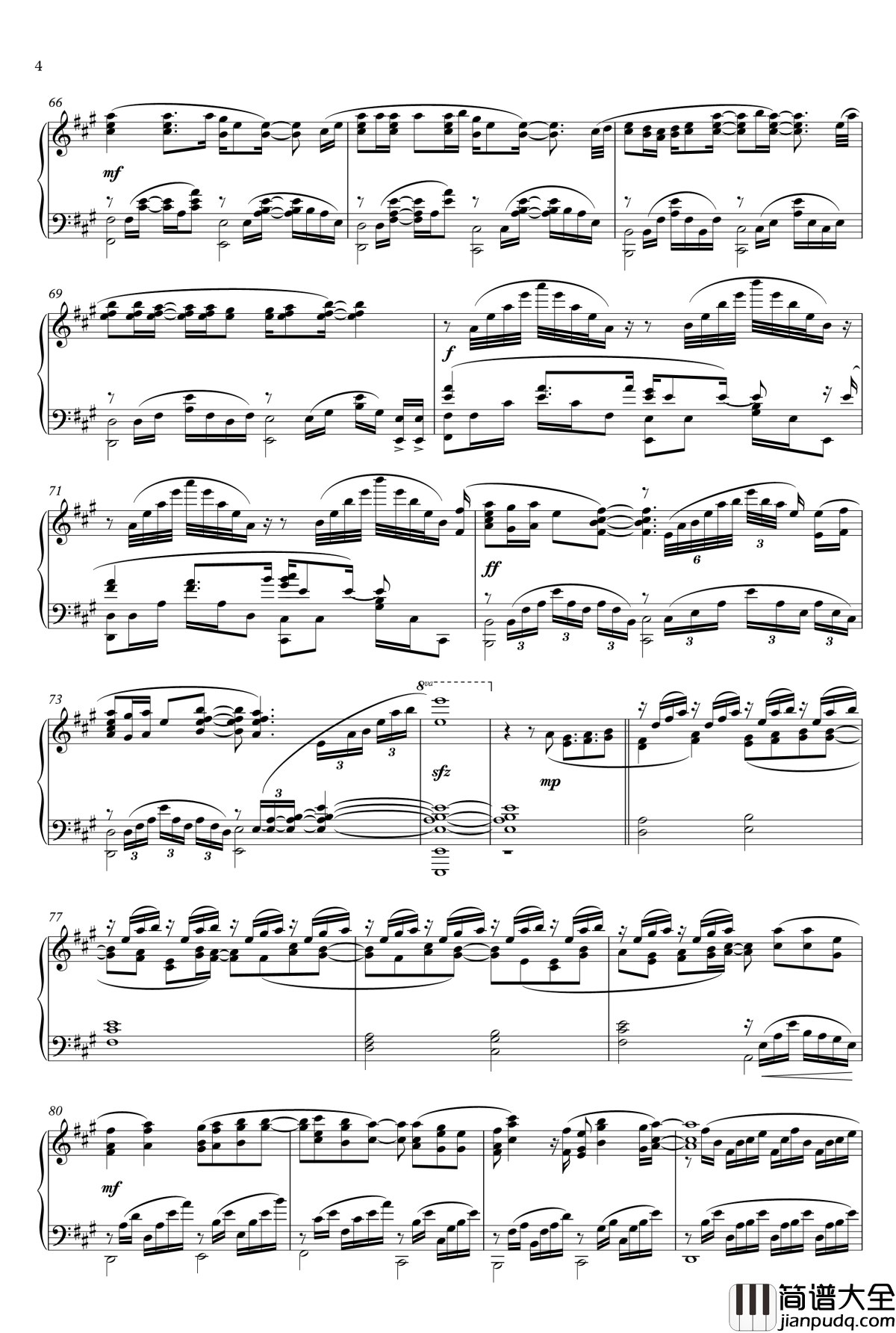 _Ninelie钢琴谱_甲铁城的卡巴内瑞ED_—Animenz_Animenz