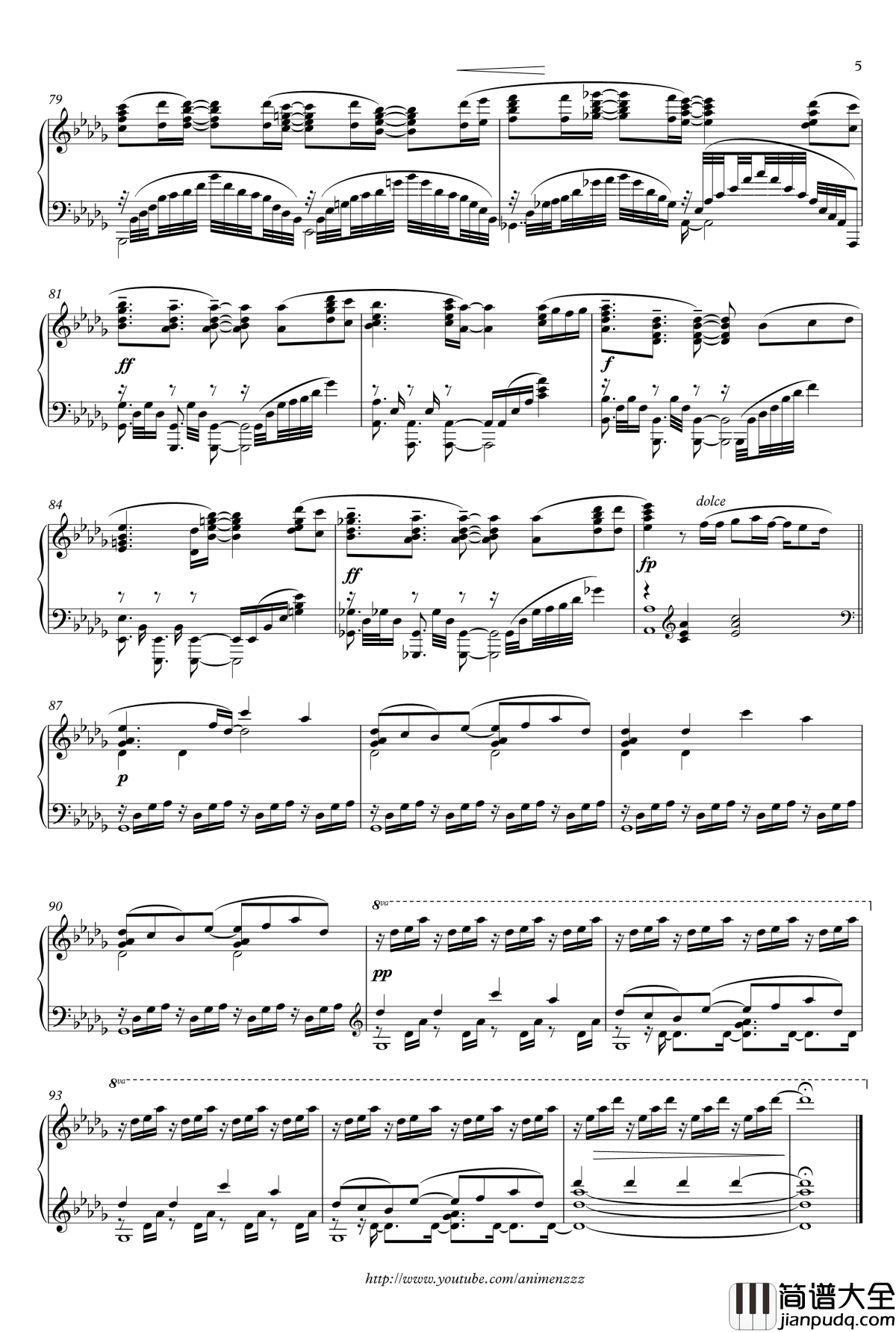 EONIAN钢琴谱_Animenz