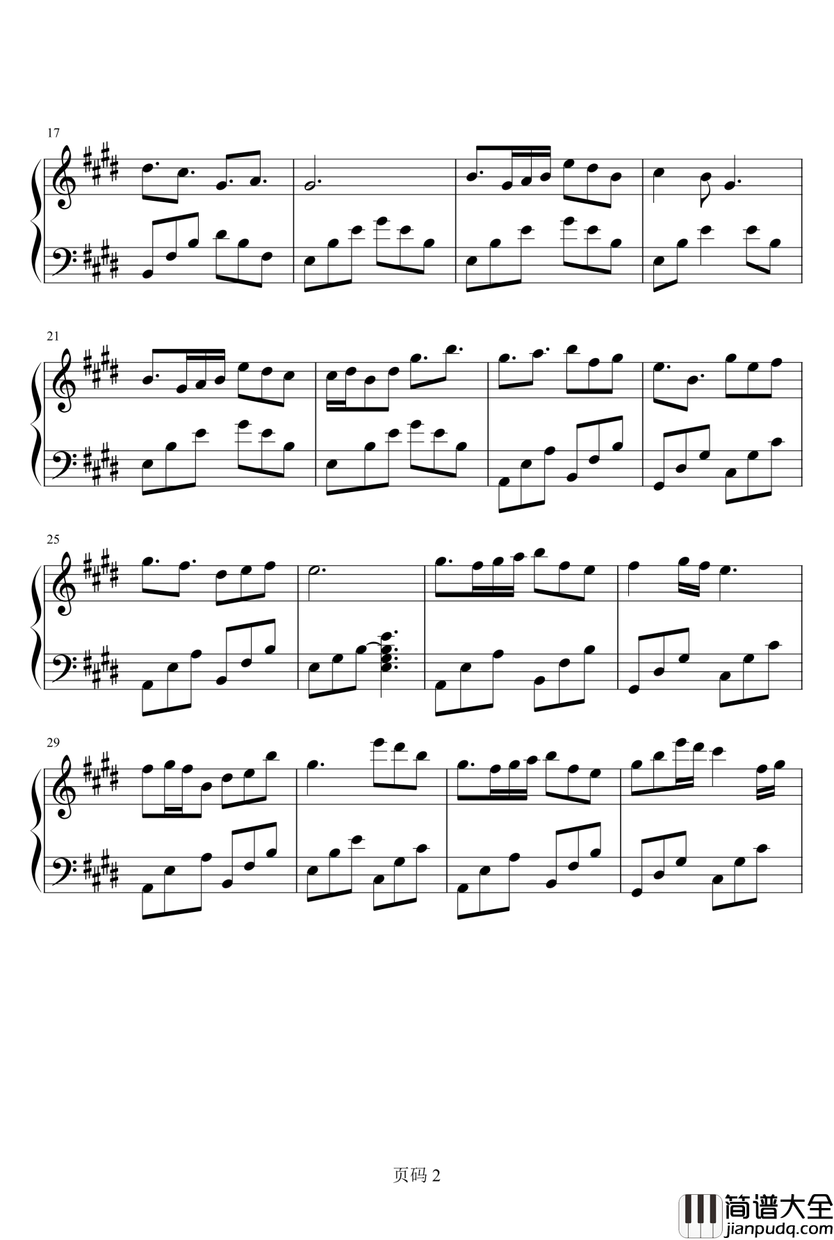 彩虹桥钢琴谱_背景音乐_弹弹堂