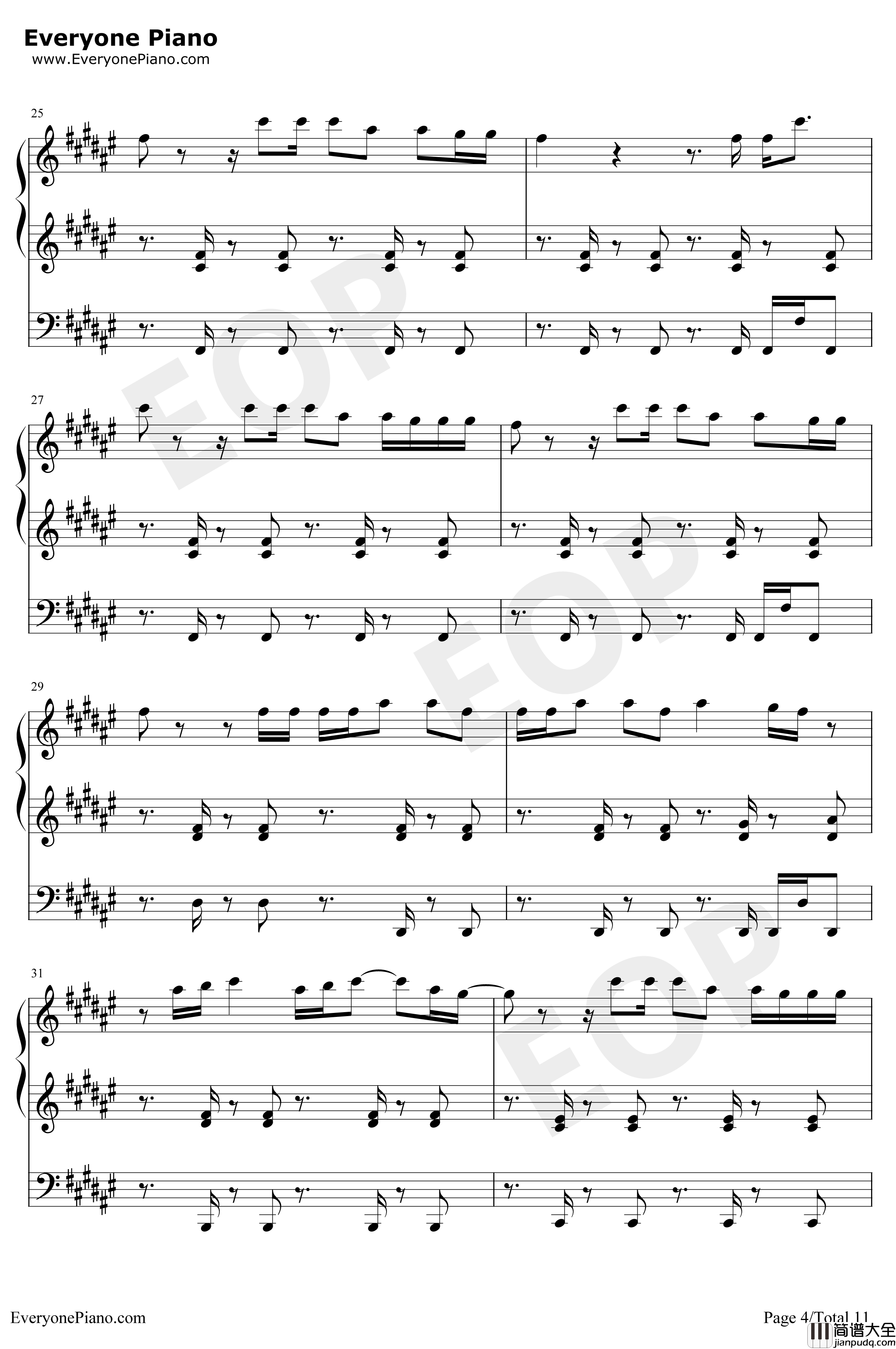 I_Dont_Care钢琴谱_EdSheeranJustinBieber