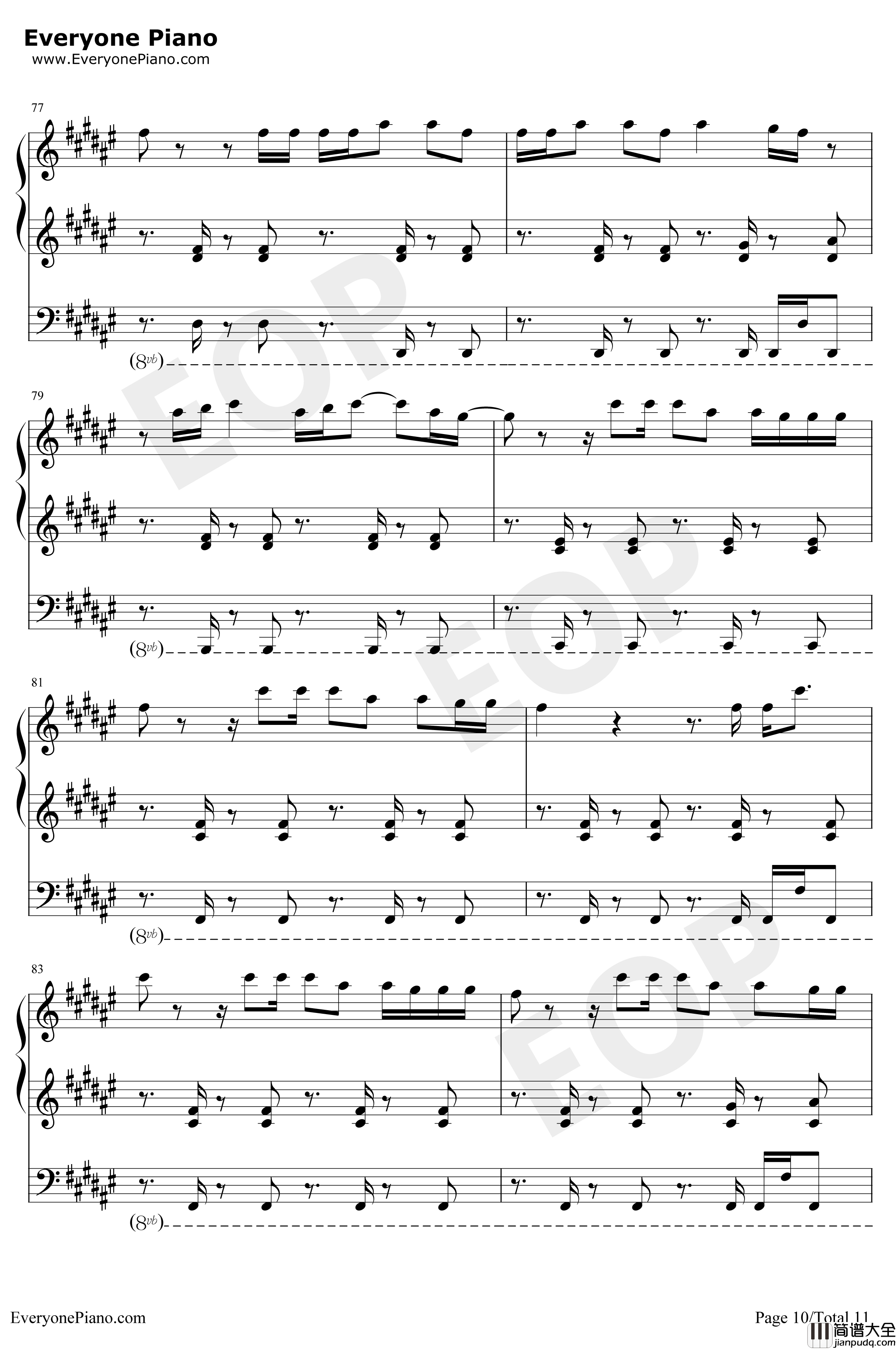 I_Dont_Care钢琴谱_EdSheeranJustinBieber