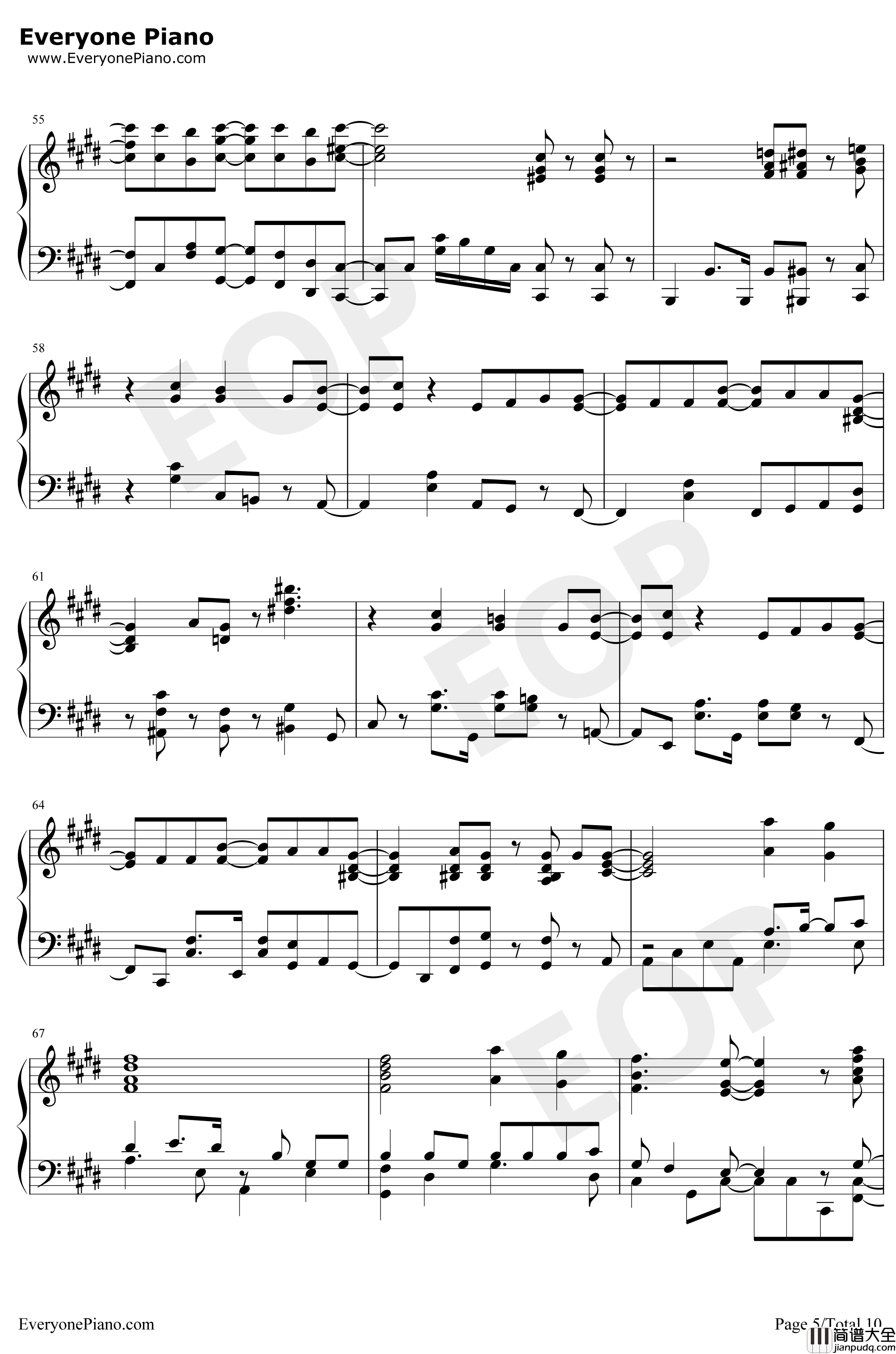 辉夜大小姐想让我告白天才们的恋爱头脑战OP钢琴谱_铃木雅之