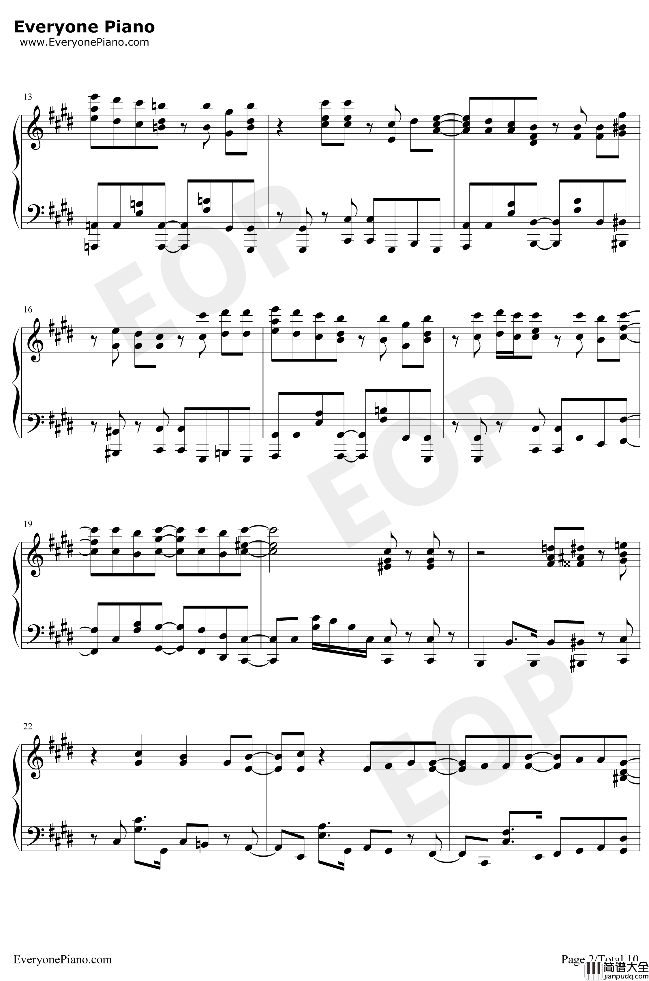 辉夜大小姐想让我告白天才们的恋爱头脑战OP钢琴谱_铃木雅之